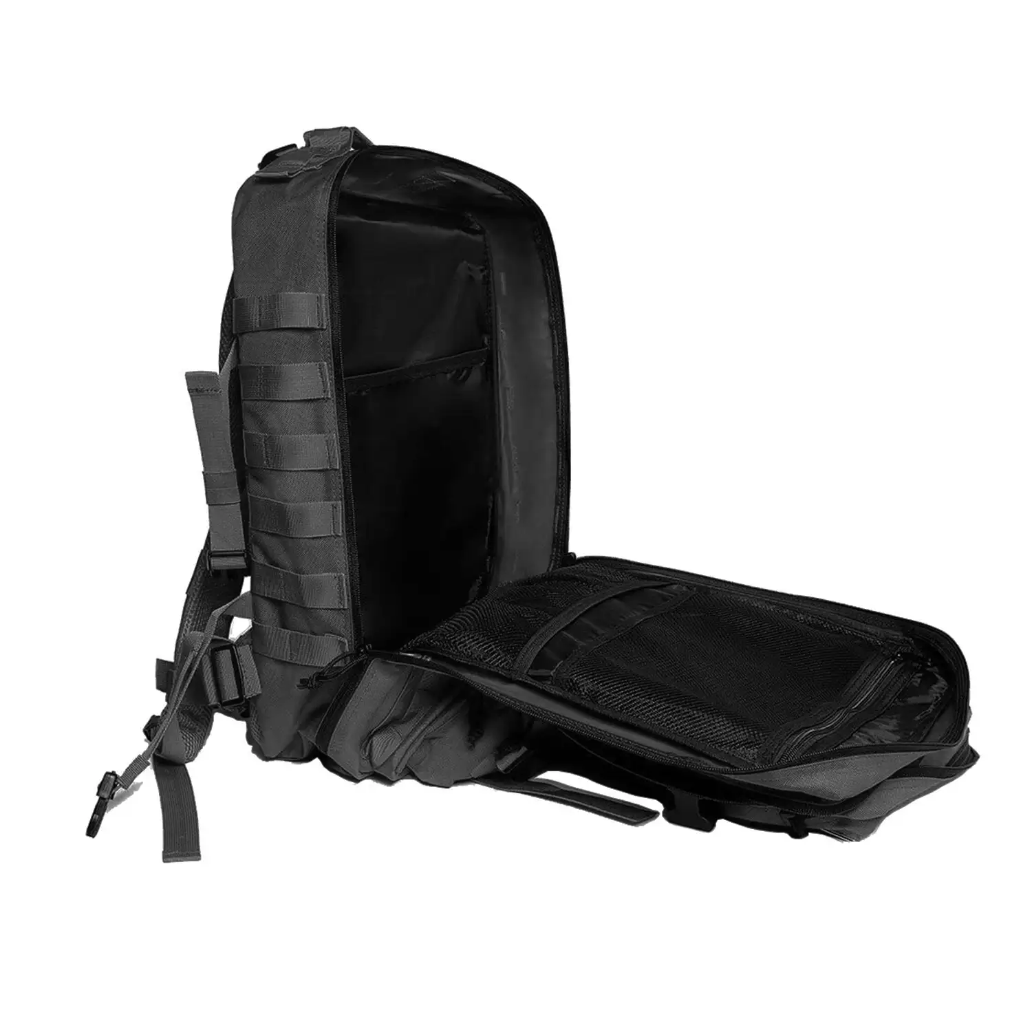 Mochila táctica militar de 45 Litros con sistema Molle de gran capacidad e impermeable. Perfecta para emergencias, días de caza, senderismo y acampadas.