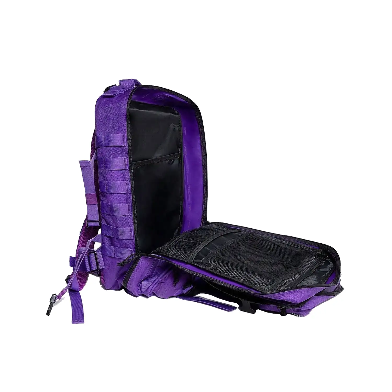 Mochila táctica militar de 45 Litros con sistema Molle de gran capacidad e impermeable. Perfecta para emergencias, días de caza, senderismo y acampadas.