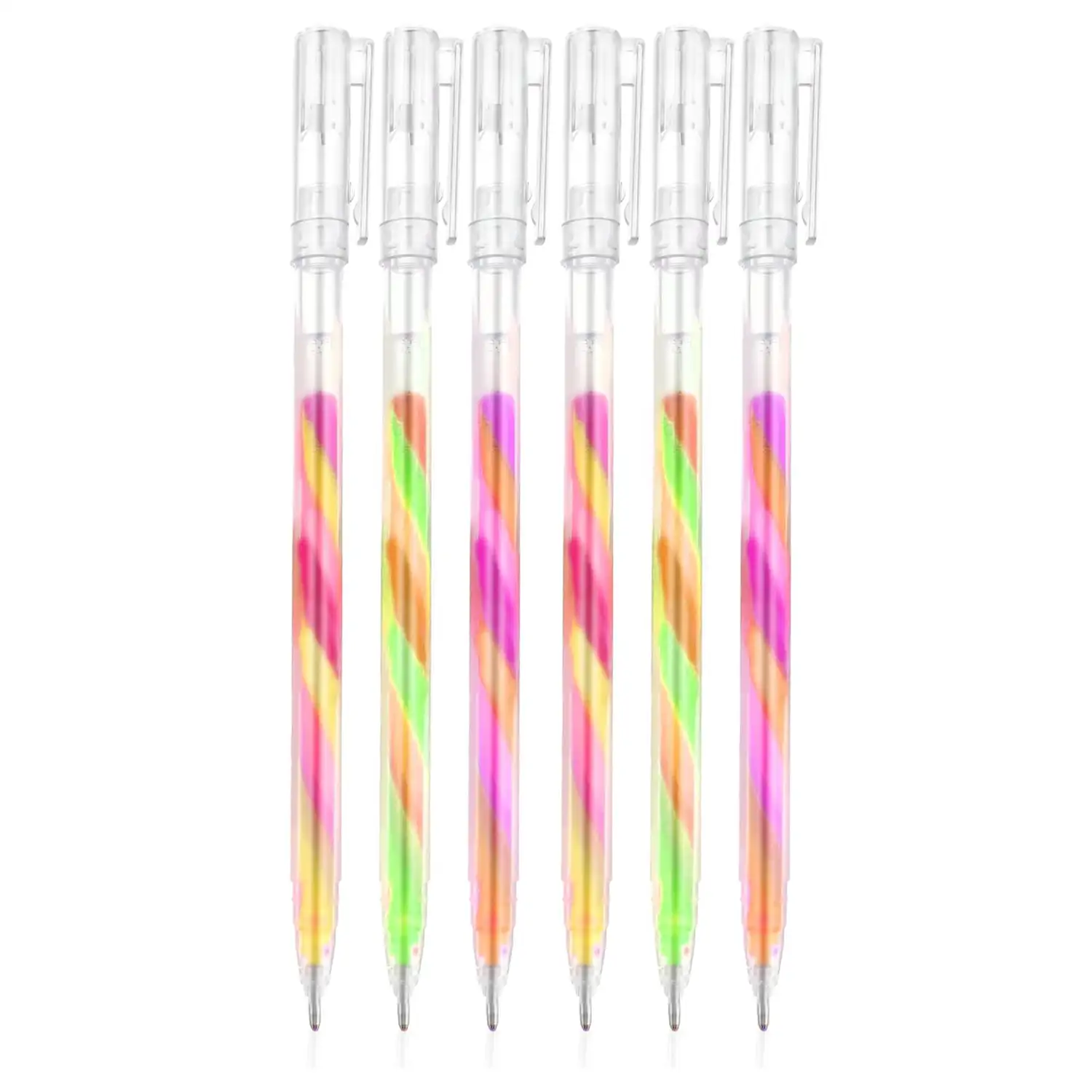 Set 6 rotuladores gel 1,2 mm magic rainbow con tapa