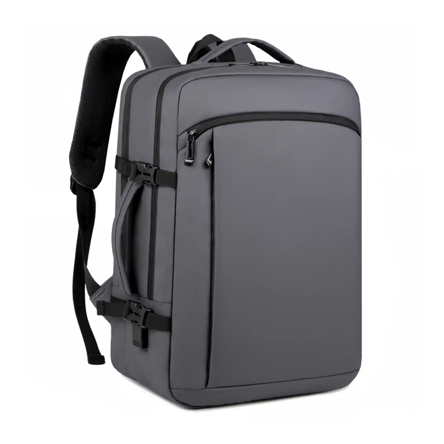 Mochila de viaje con gran resistencia y conexión usb. Impermeable, acolchada y ventilada. Asa para trolley