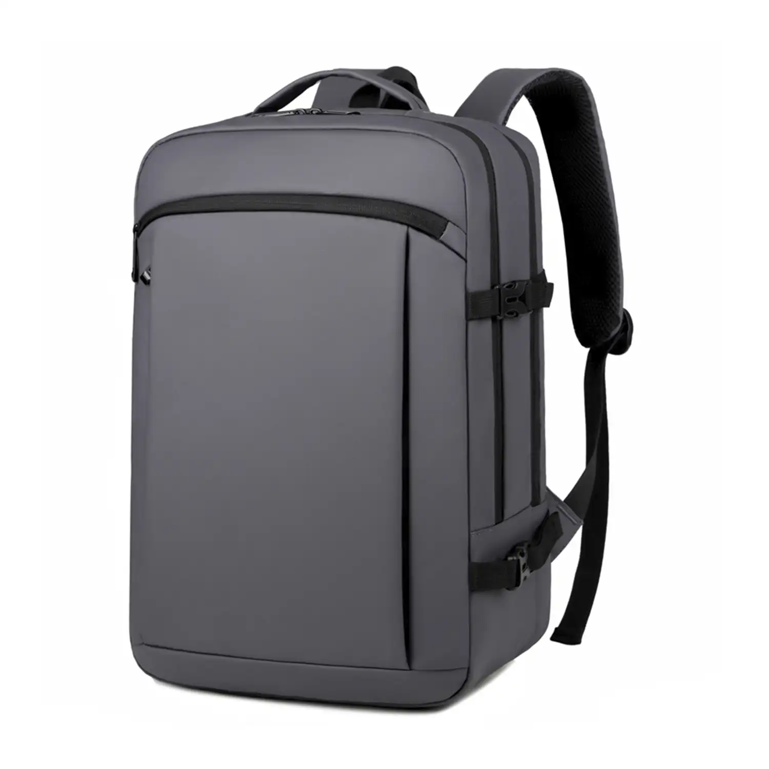 Mochila de viaje con gran resistencia y conexión usb. Impermeable, acolchada y ventilada. Asa para trolley