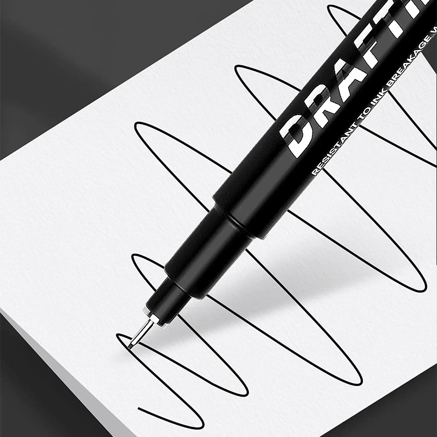 Rotuladores fineliner con puntas surtidas, 6 bolígrafos negros con micro delineador (0,2 mm-0,6 mm), bolígrafos de dibujo técnico, bolígrafos de ilustración