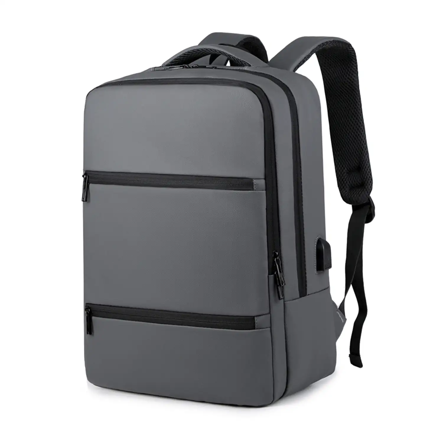 Mochila de viaje con gran resistencia, impermeable y con conexión USB. Acolchada y ventilada.