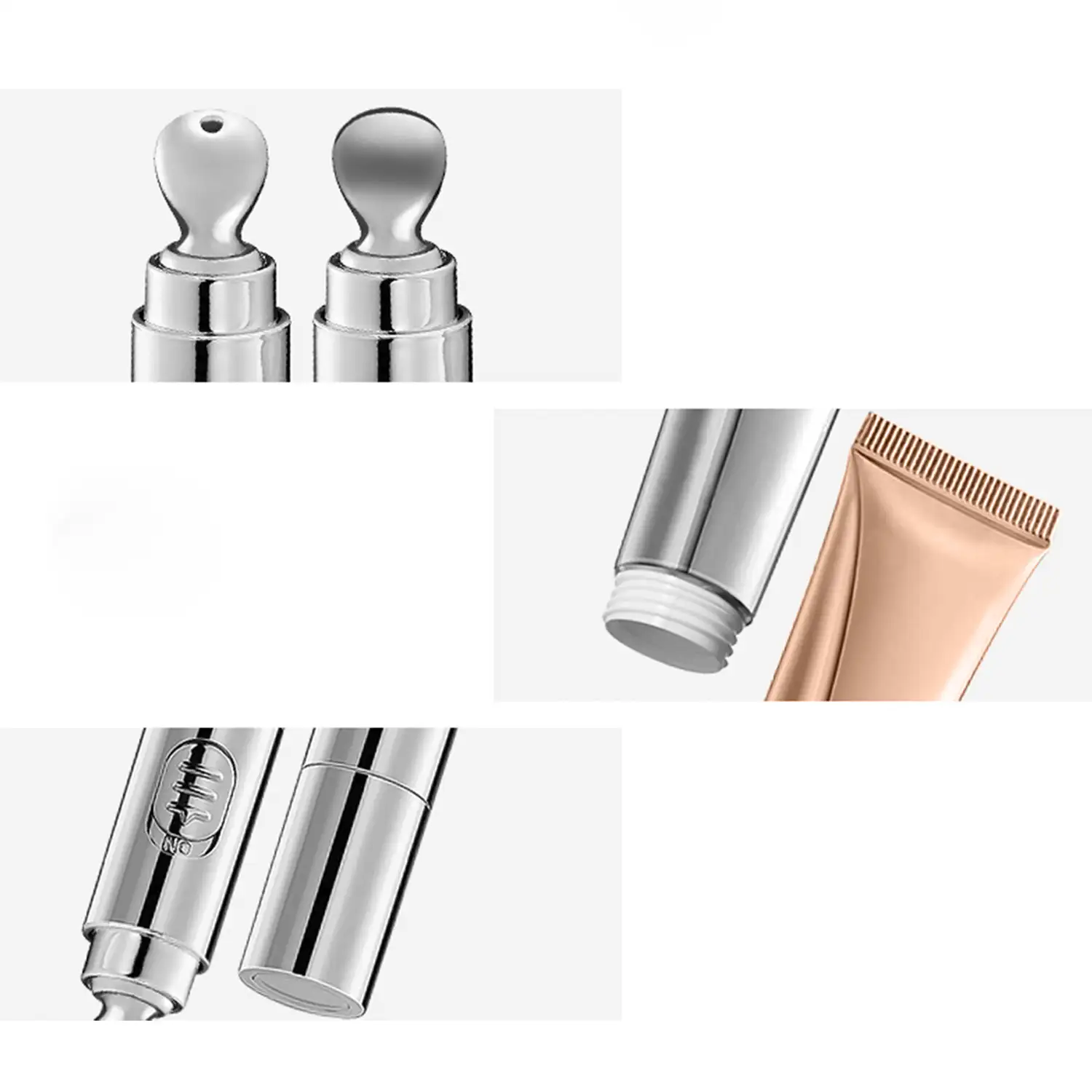 Masajeador de contorno de ojos + crema hidratante. Microvibraciones de alta frecuencia. Efecto relajante, reafirmante.