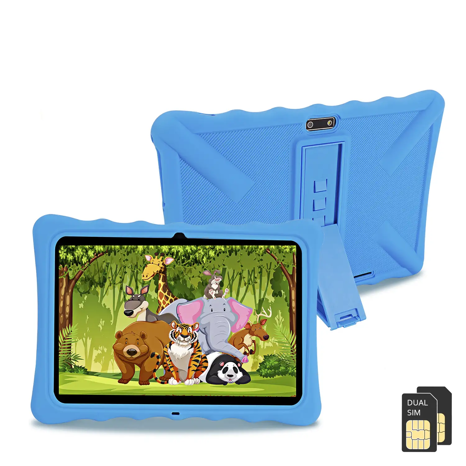 Tablet Infantil T10 WiFi + Dual SIM. SO Android 10 con IWAWA. Pantalla 10,1'' 1280x800px. SC7731E,  ARM Cortex™-A7 Quad-Core,1.3Ghz 2GB RAM + 32GB. Doble cámara.