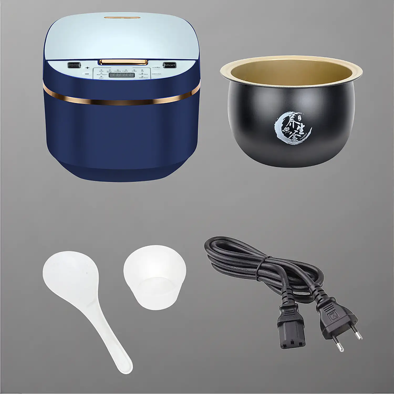 Arrocera eléctrica de calor tridimensional y 900W. Funciones y programas de cocina pregrabados. Cuenco antiadherente de 5 capas y con 5L de capacidad.