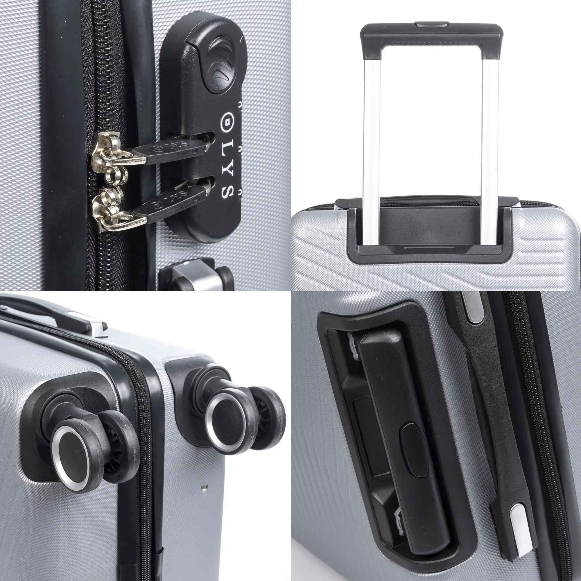 Maleta gran volumen Trolley en material ligero de ABS de alta resistencia. Cerradura numérica, 4 ruedas dobles giratorias 360°.74x49x30 cm