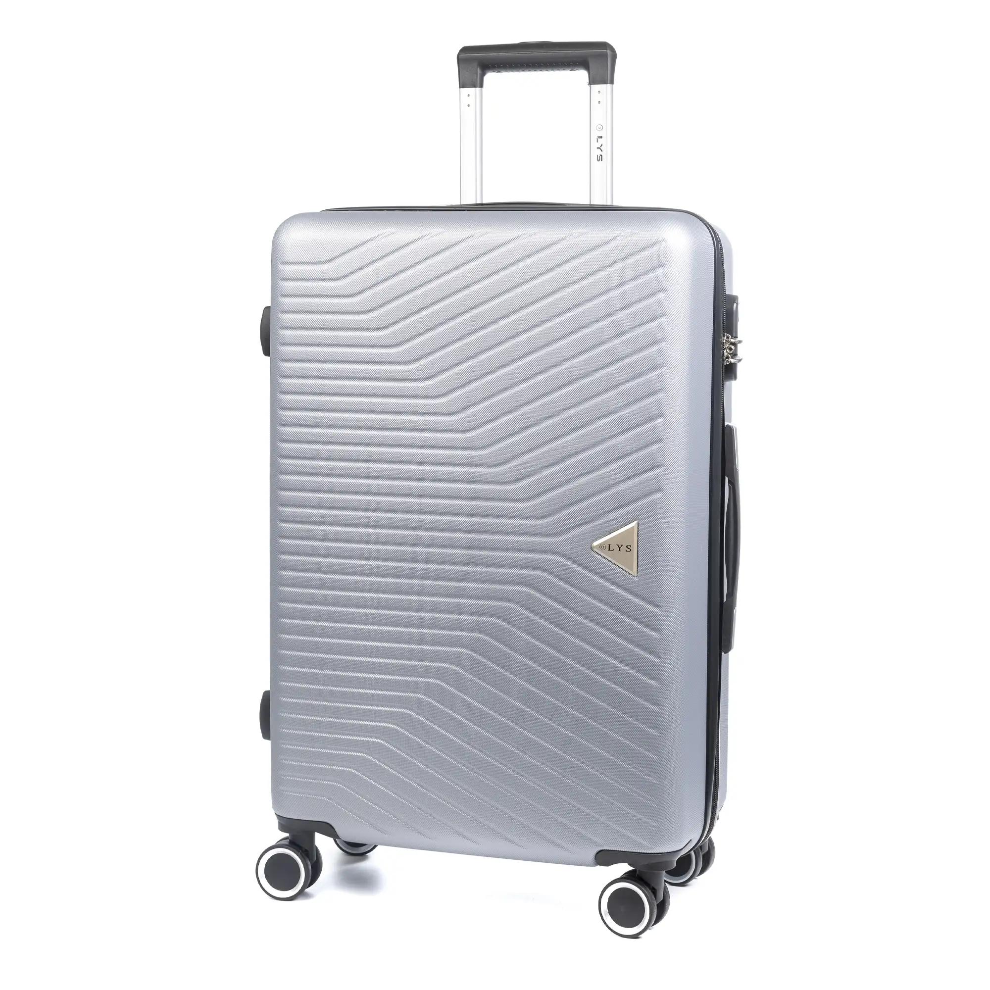 Maleta mediana Trolley en material ligero de ABS de alta resistencia. Cerradura numérica, 4 ruedas dobles giratorias 360°.65x43x26 cm