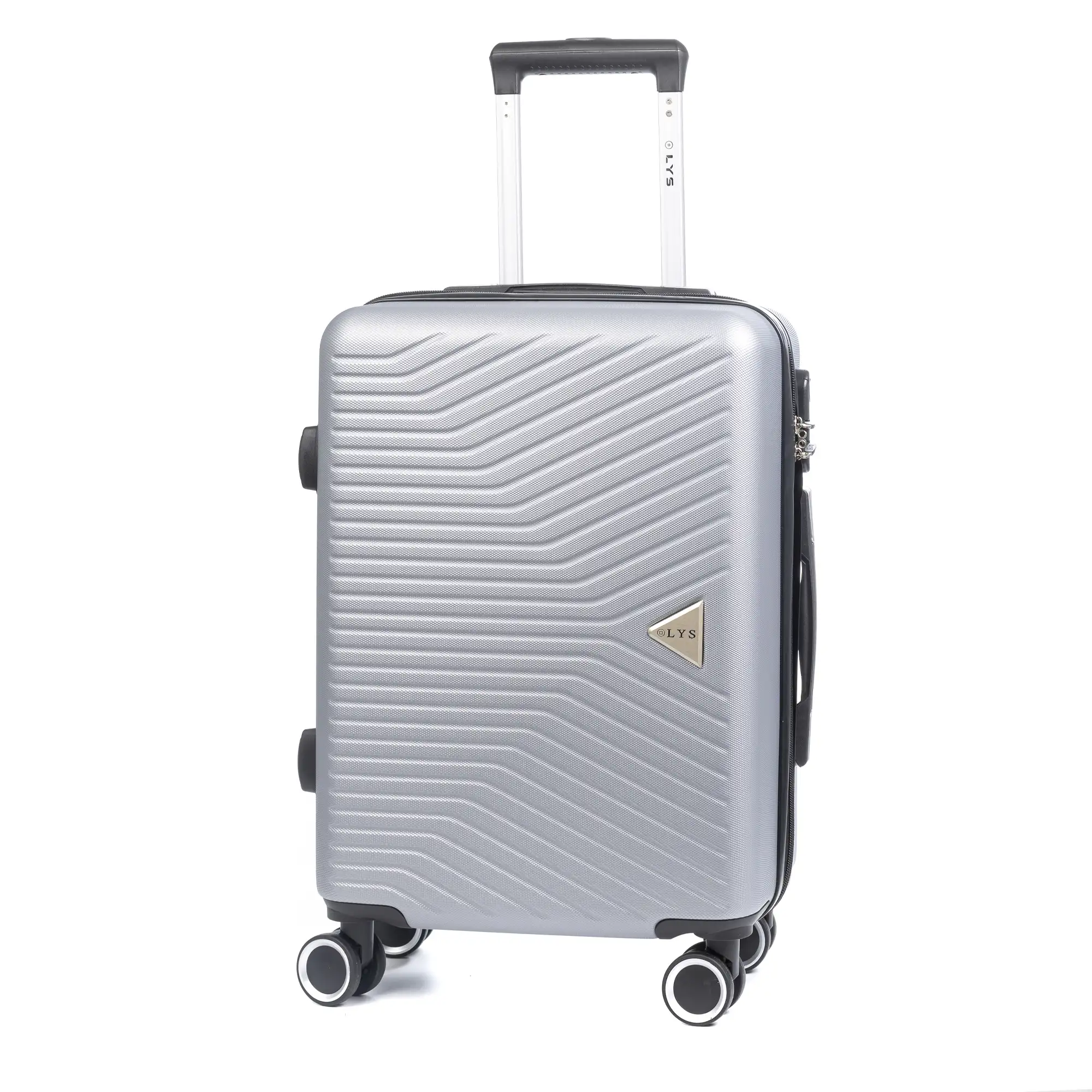 Maleta de cabina Trolley en material ligero de ABS de alta resistencia. Cerradura numérica, 4 ruedas dobles giratorias 360°.54x38x20 cm.