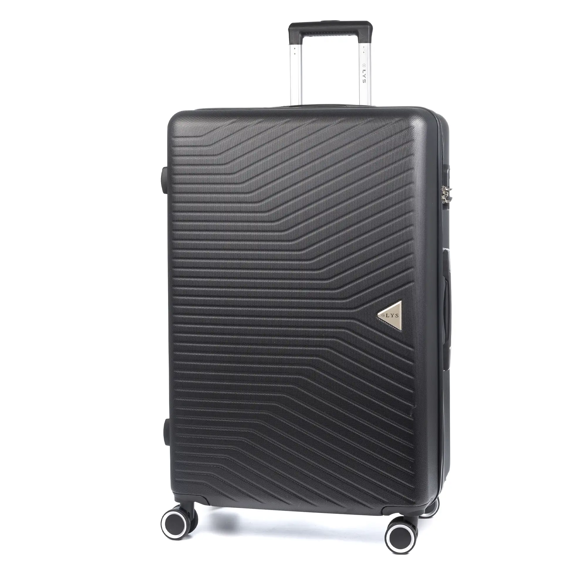 Maleta gran volumen Trolley en material ligero de ABS de alta resistencia. Cerradura numérica, 4 ruedas dobles giratorias 360°.74x49x30 cm