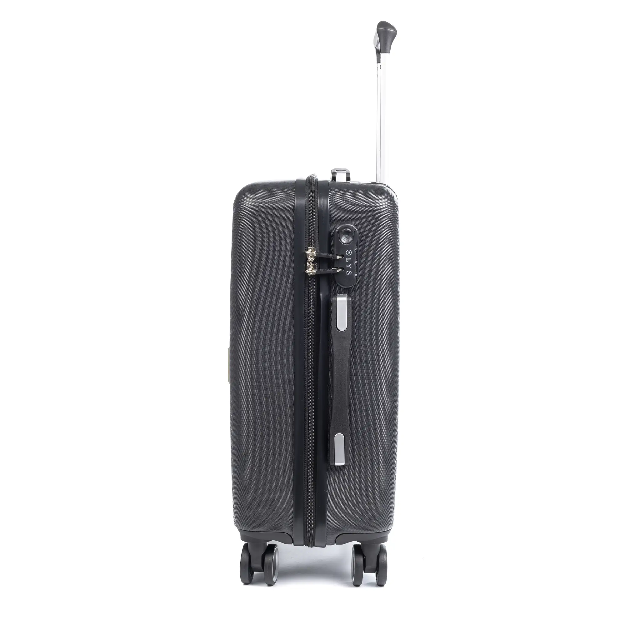 Maleta gran volumen Trolley en material ligero de ABS de alta resistencia. Cerradura numérica, 4 ruedas dobles giratorias 360°.74x49x30 cm