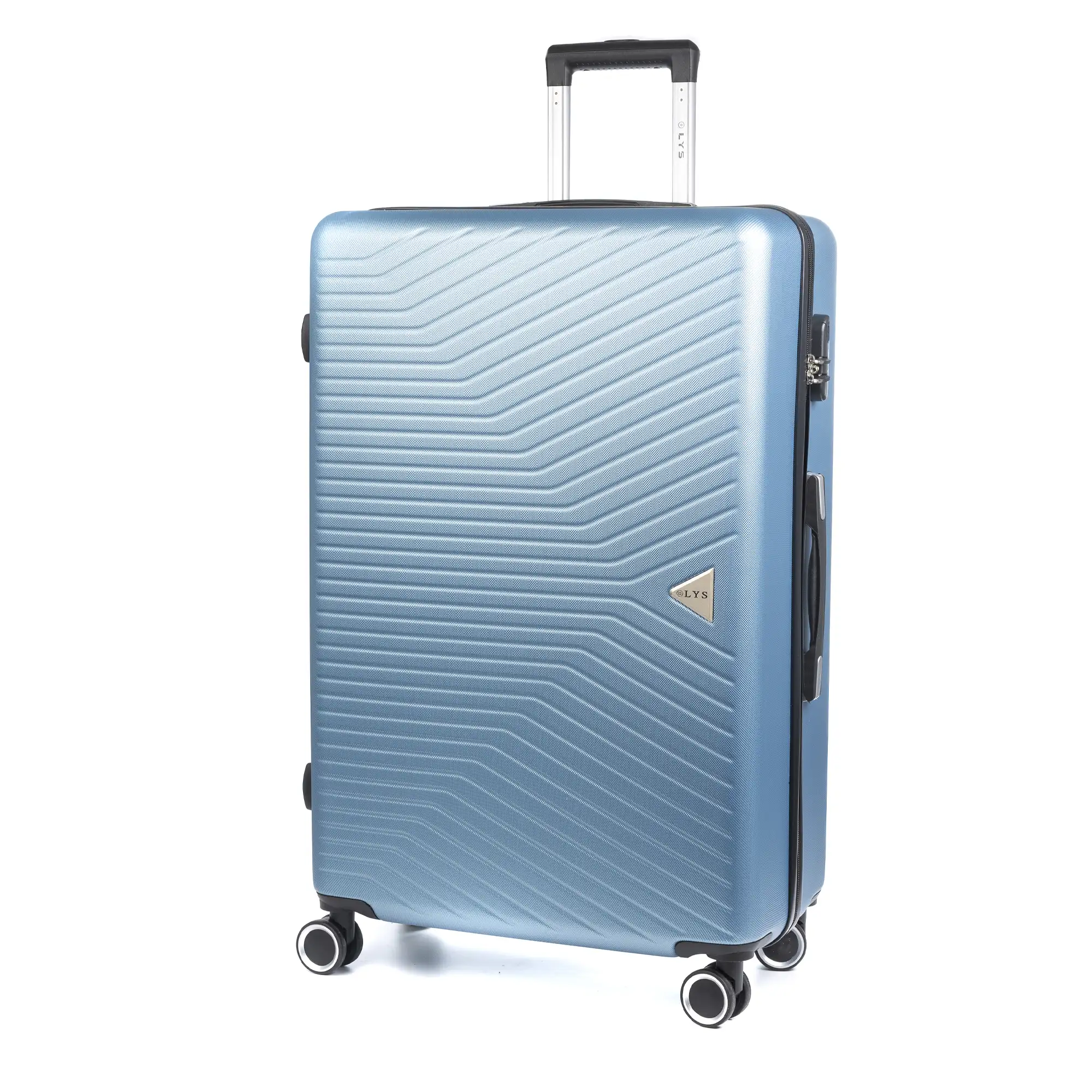 Maleta gran volumen Trolley en material ligero de ABS de alta resistencia. Cerradura numérica, 4 ruedas dobles giratorias 360°.74x49x30 cm