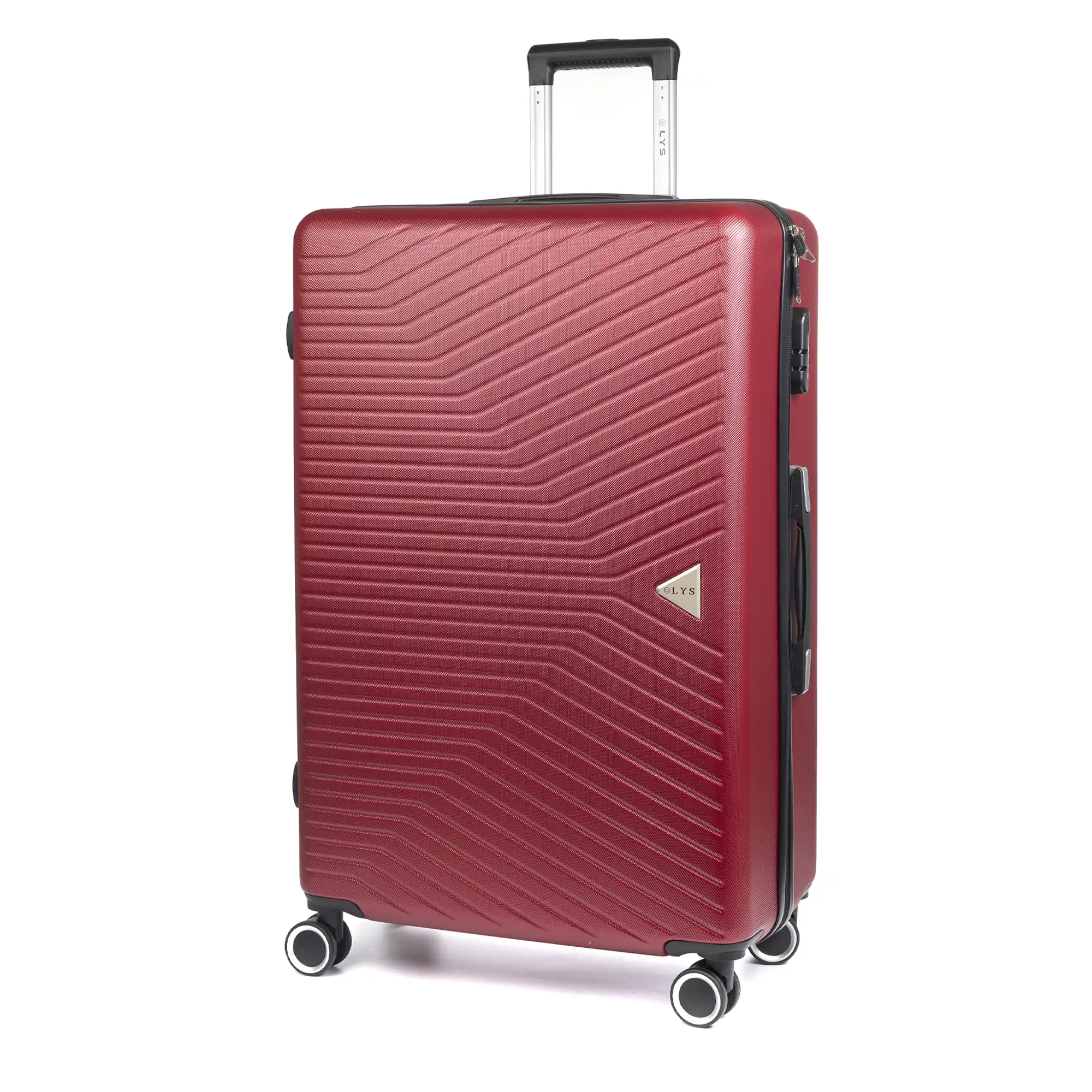 Maleta gran volumen Trolley en material ligero de ABS de alta resistencia. Cerradura numérica, 4 ruedas dobles giratorias 360°.74x49x30 cm