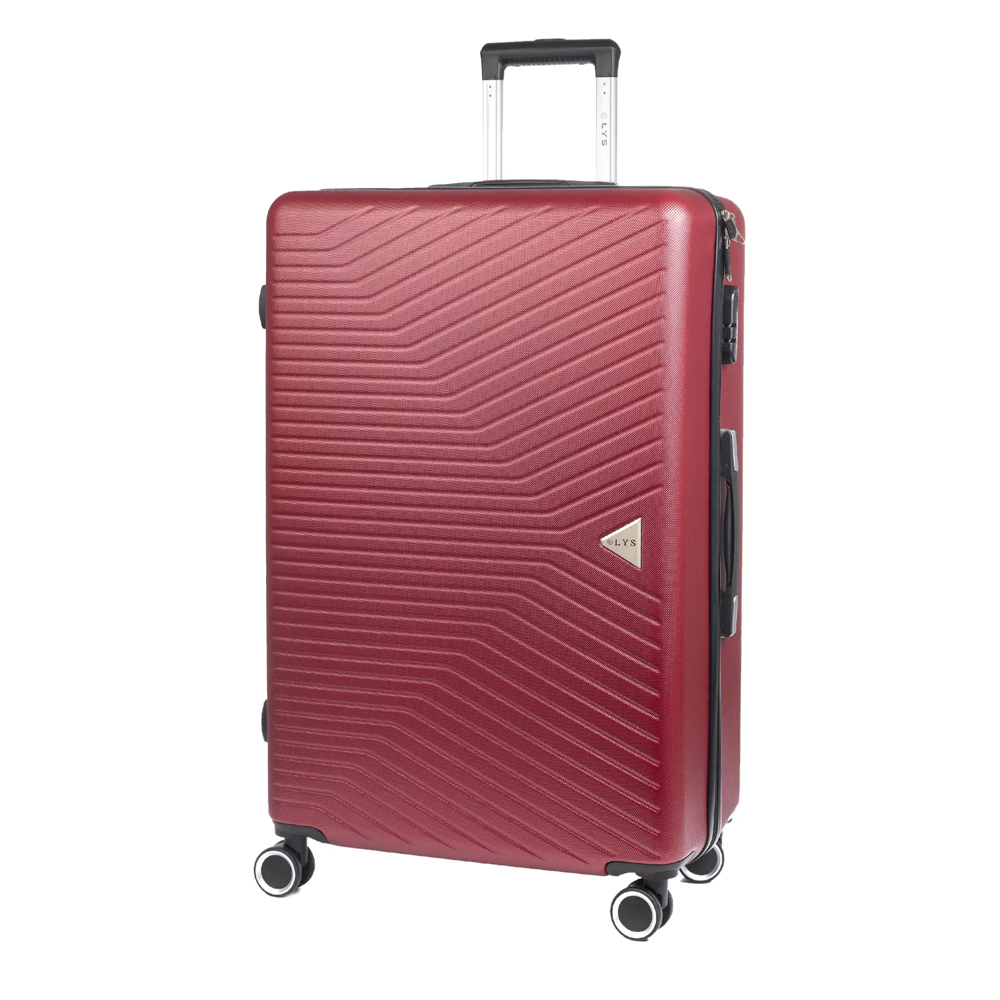 Maleta mediana Trolley en material ligero de ABS de alta resistencia. Cerradura numérica, 4 ruedas dobles giratorias 360°.65x43x26 cm