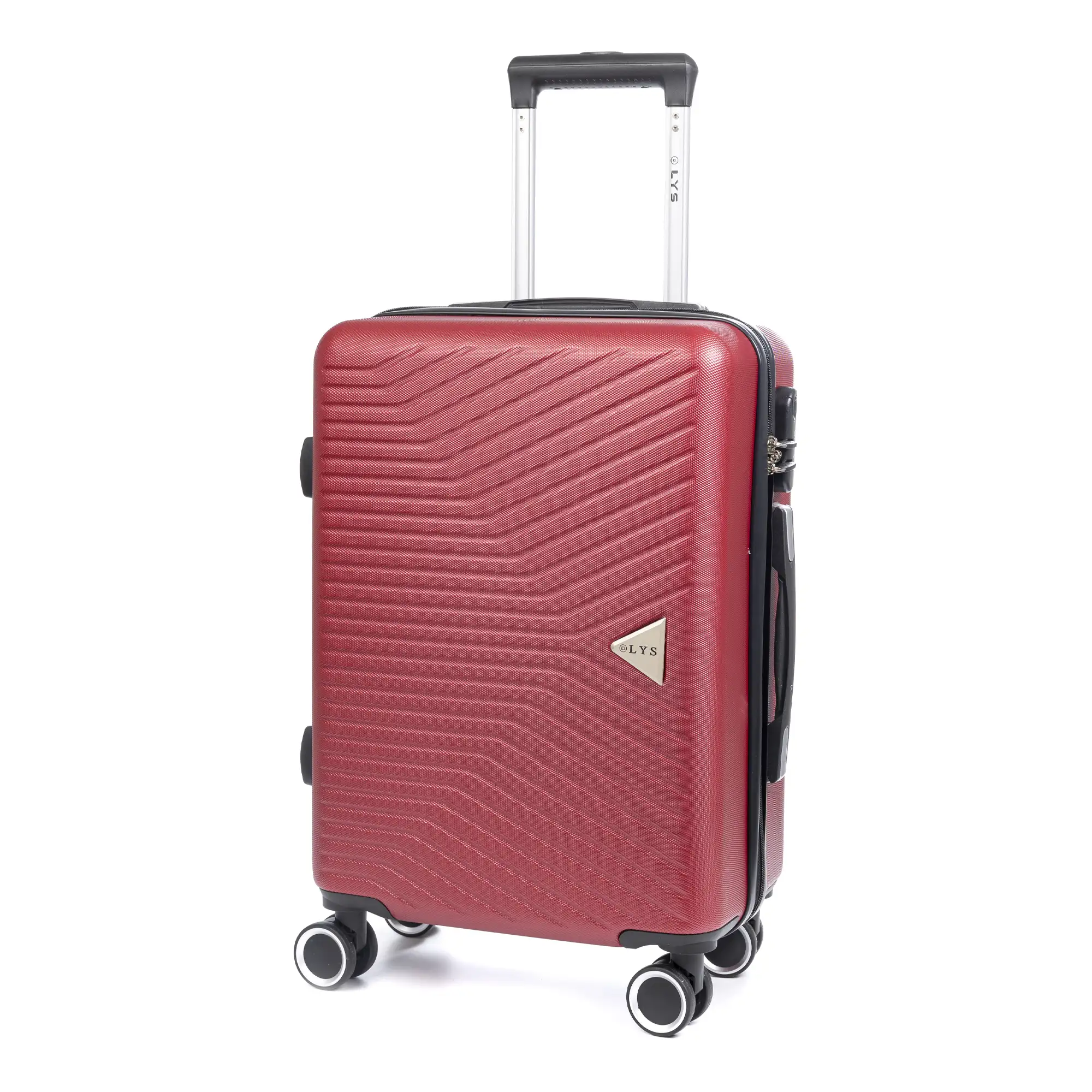 Maleta de cabina Trolley en material ligero de ABS de alta resistencia. Cerradura numérica, 4 ruedas dobles giratorias 360°.54x38x20 cm.