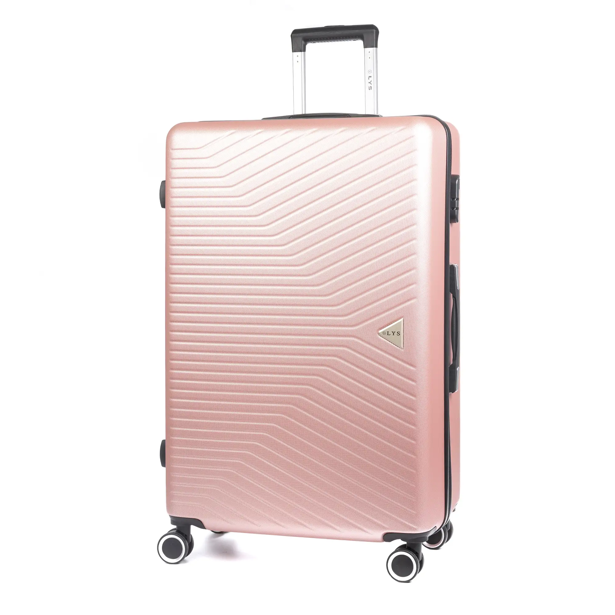 Maleta gran volumen Trolley en material ligero de ABS de alta resistencia. Cerradura numérica, 4 ruedas dobles giratorias 360°.74x49x30 cm