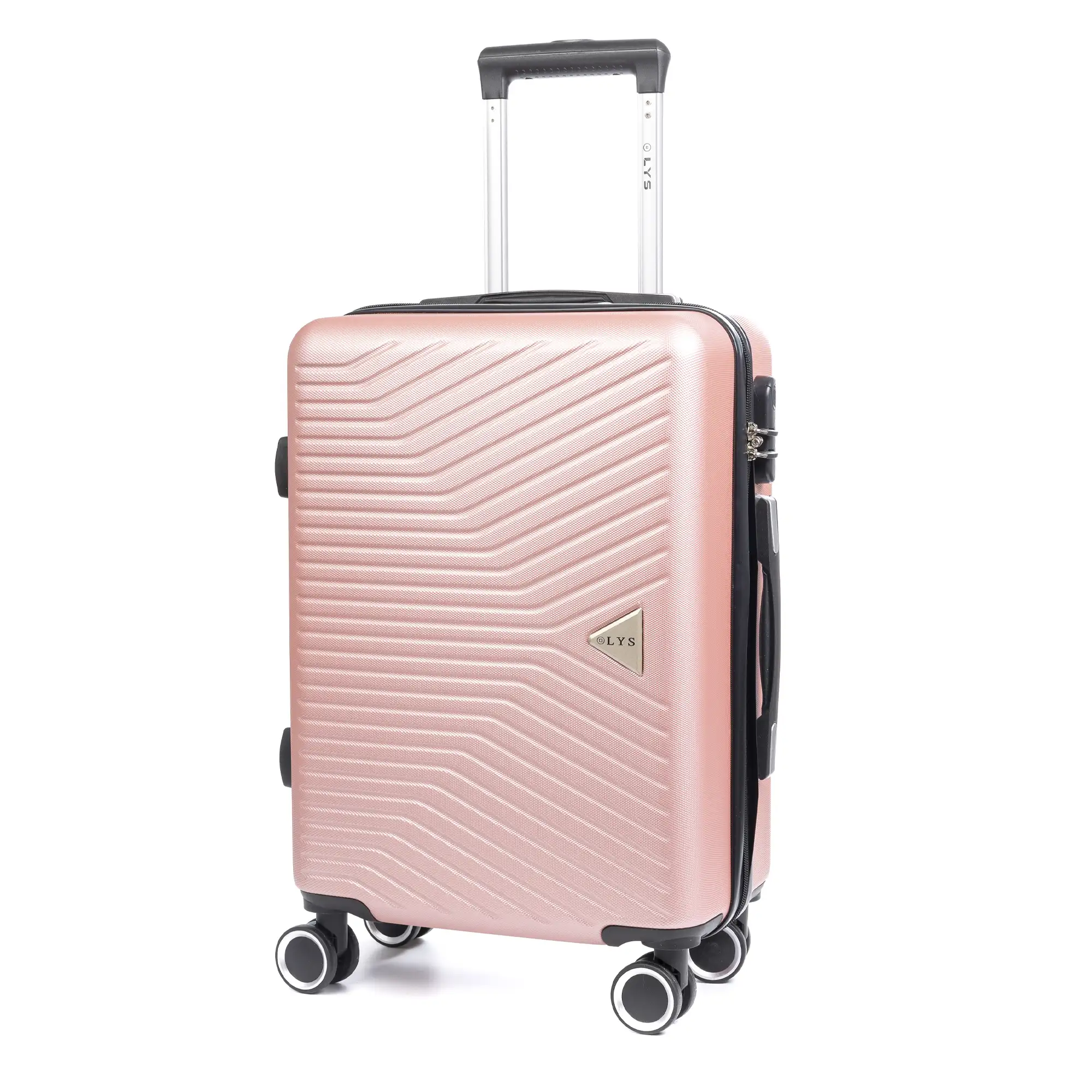 Maleta de cabina Trolley en material ligero de ABS de alta resistencia. Cerradura numérica, 4 ruedas dobles giratorias 360°.54x38x20 cm.