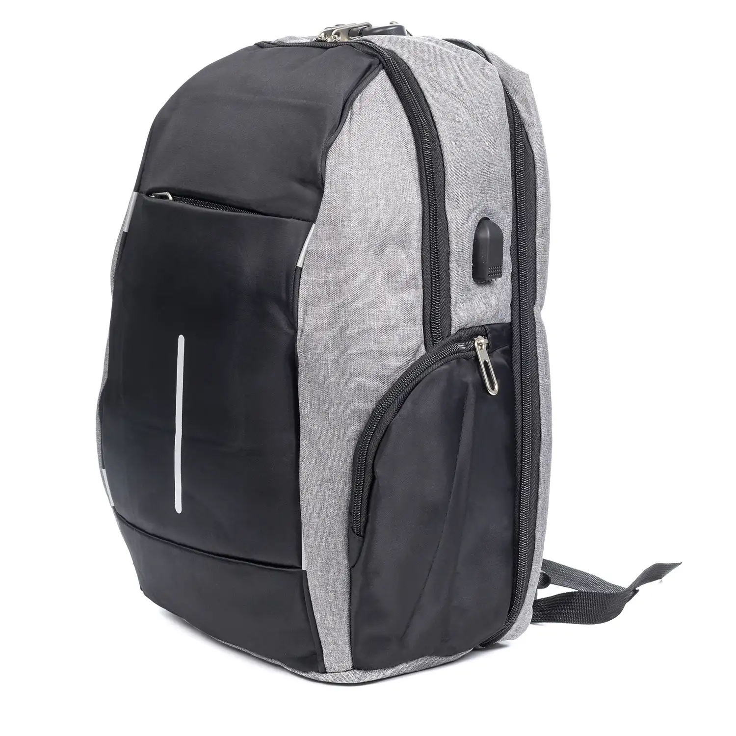 Mochila de cabina multicompartimento nylon. Asa de aluminio, refelctantes y cierre de seguridad númerico