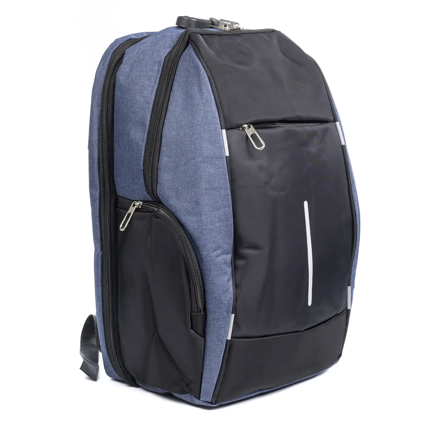 Mochila de cabina multicompartimento nylon. Asa de aluminio, refelctantes y cierre de seguridad númerico