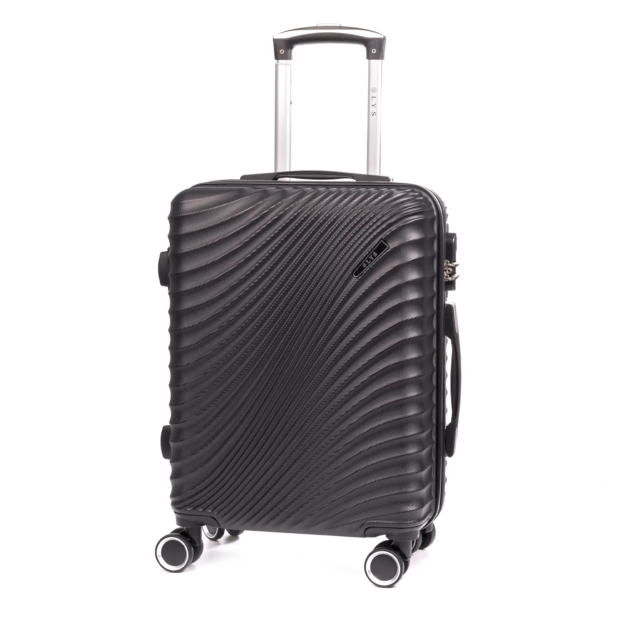 Maleta de cabina Trolley en material ligero de ABS de alta resistencia. Cerradura numérica, 4 ruedas dobles giratorias 360°. 56x38x20 cm.