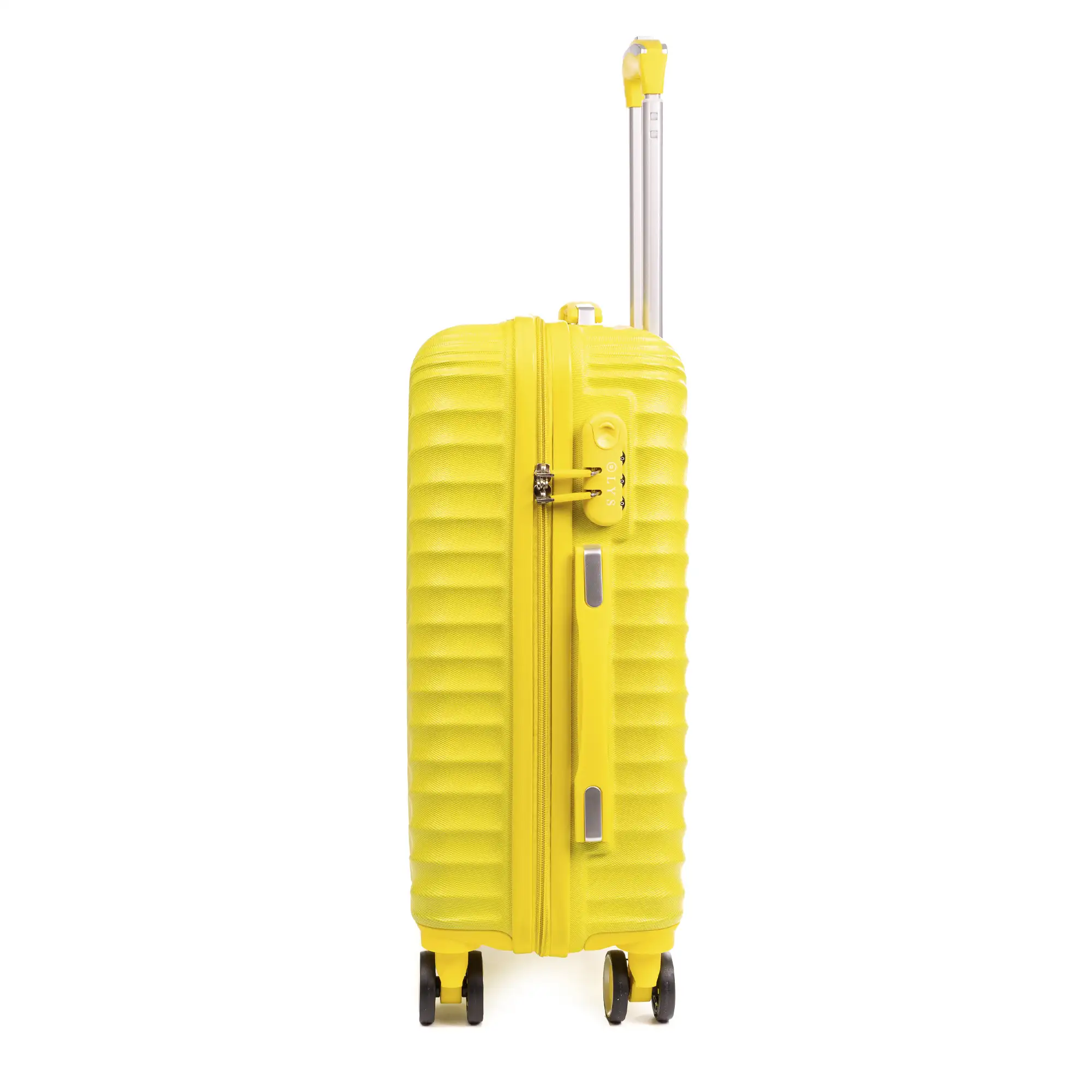 Maleta de cabina Trolley en material ligero de ABS de alta resistencia. Cerradura numérica, 4 ruedas dobles giratorias 360°. 56x38x20 cm.