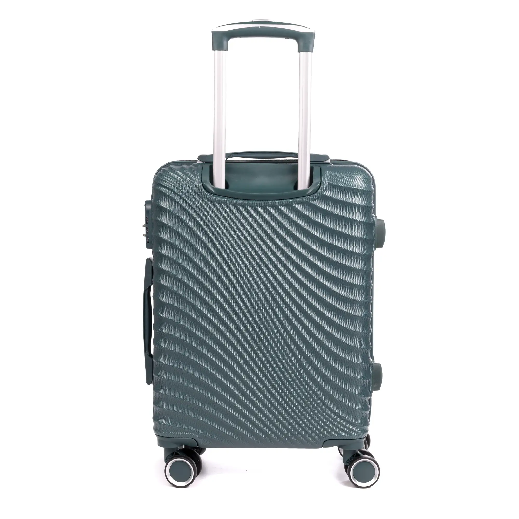 Maleta de cabina Trolley en material ligero de ABS de alta resistencia. Cerradura numérica, 4 ruedas dobles giratorias 360°. 56x38x20 cm.