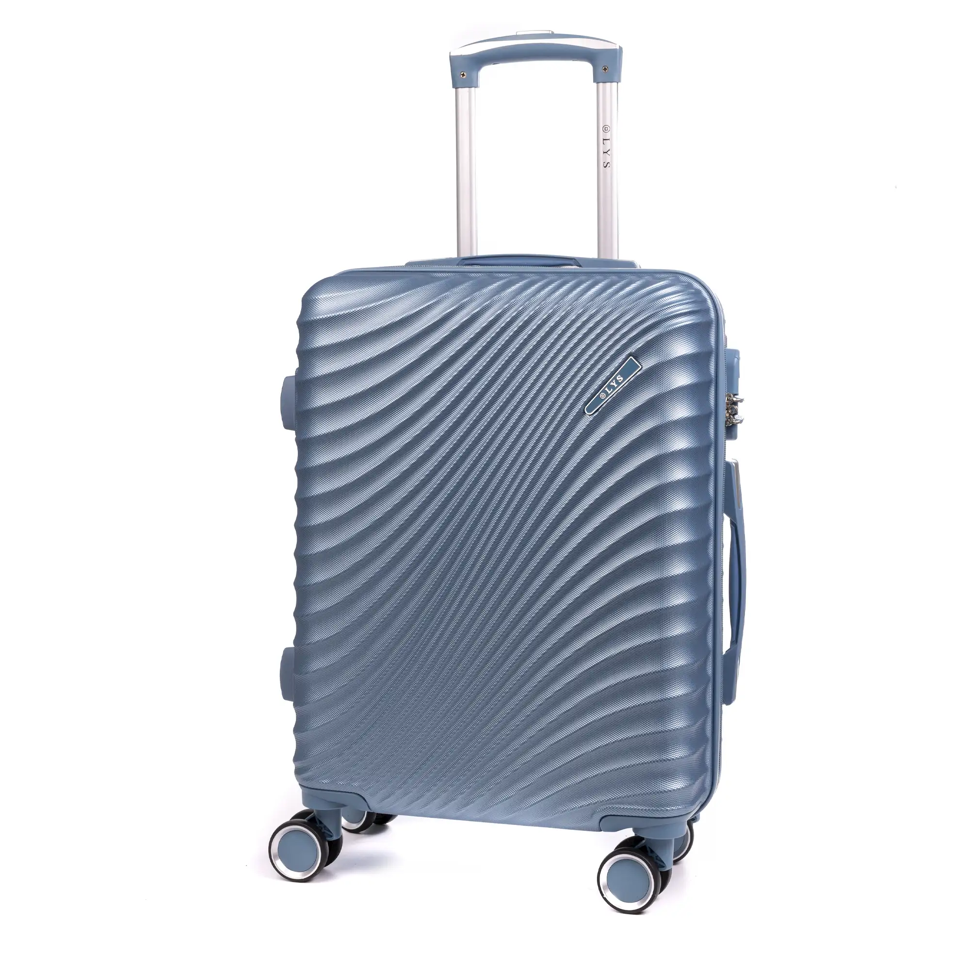 Maleta de cabina Trolley en material ligero de ABS de alta resistencia. Cerradura numérica, 4 ruedas dobles giratorias 360°. 56x38x20 cm.