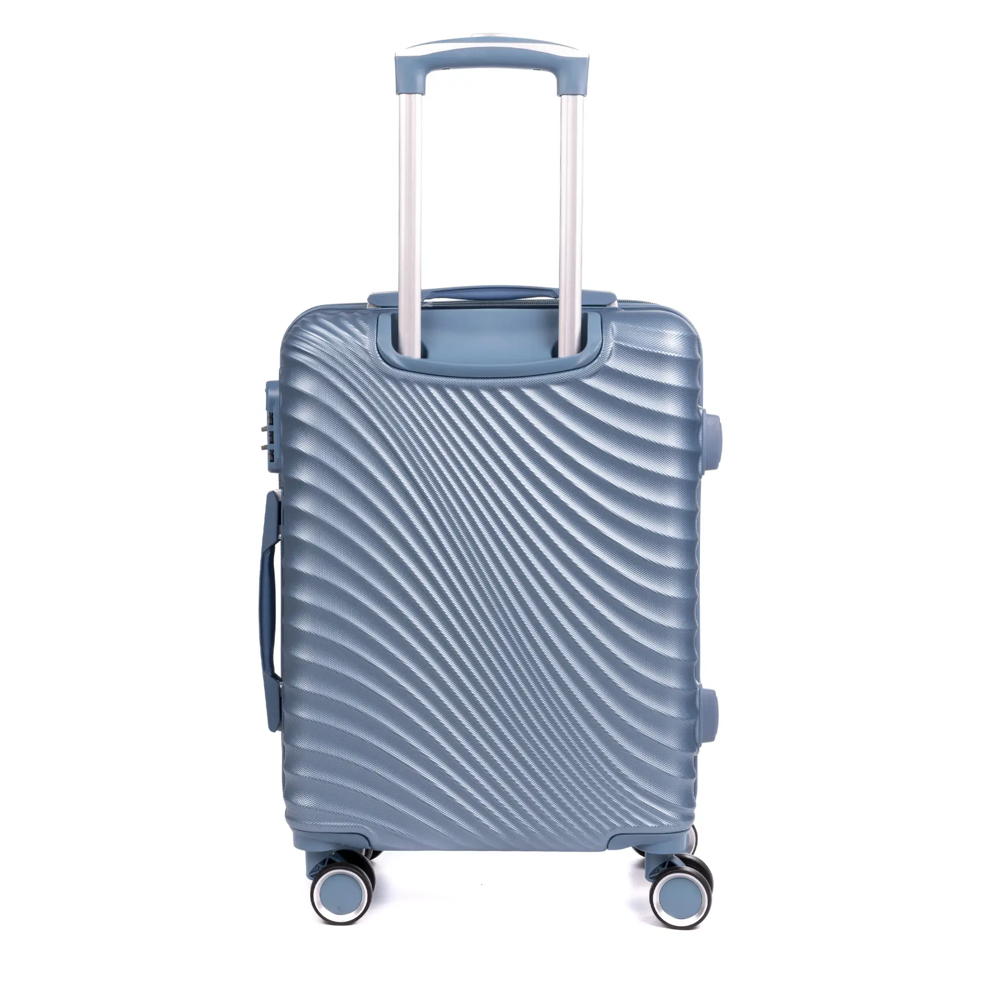Juego de 3 maletas Trolley en material ligero de ABS de alta resistencia. Cerradura numérica, 4 ruedas giratorias 360°.
