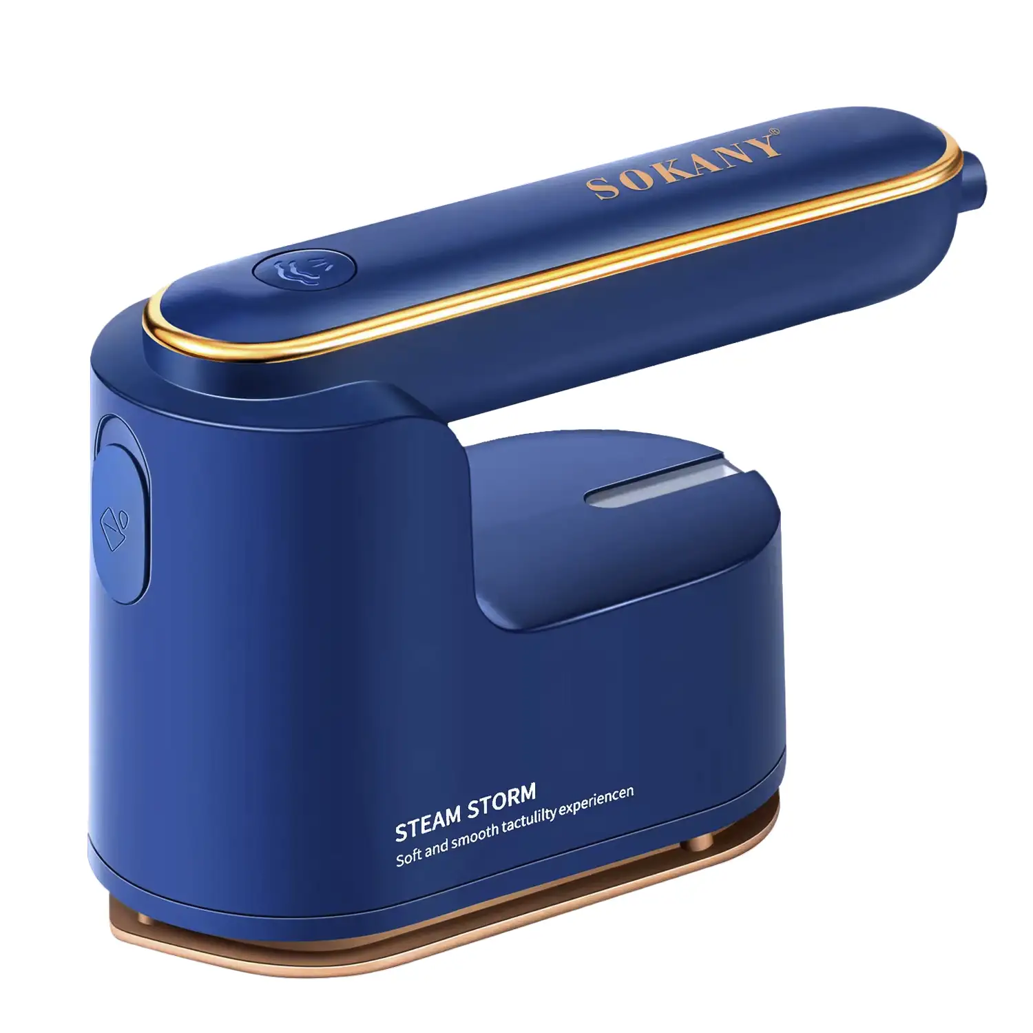 Mini plancha eléctrica portátil con sistema de vapor, depósito de 125ml.