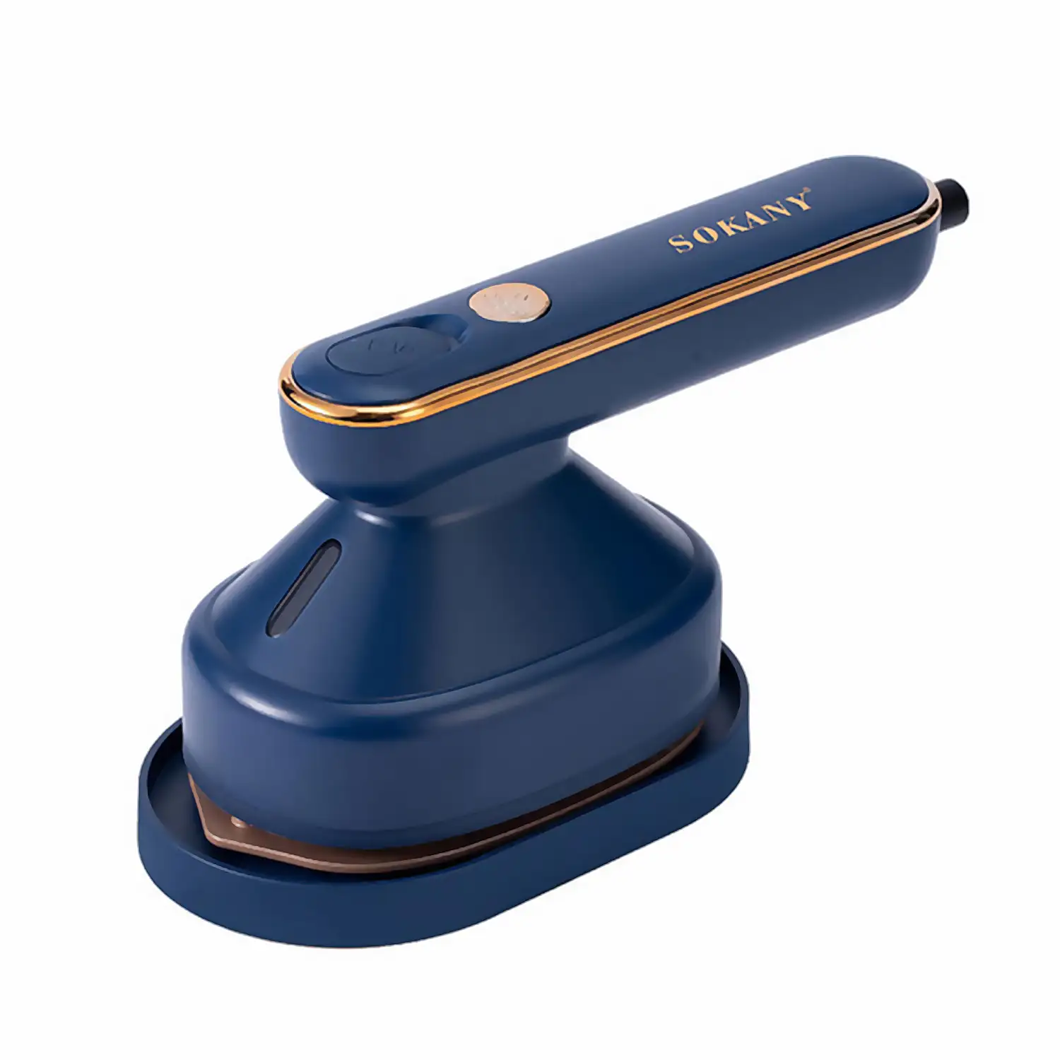 Mini plancha eléctrica portátil con sistema de vapor, depósito de 120ml.