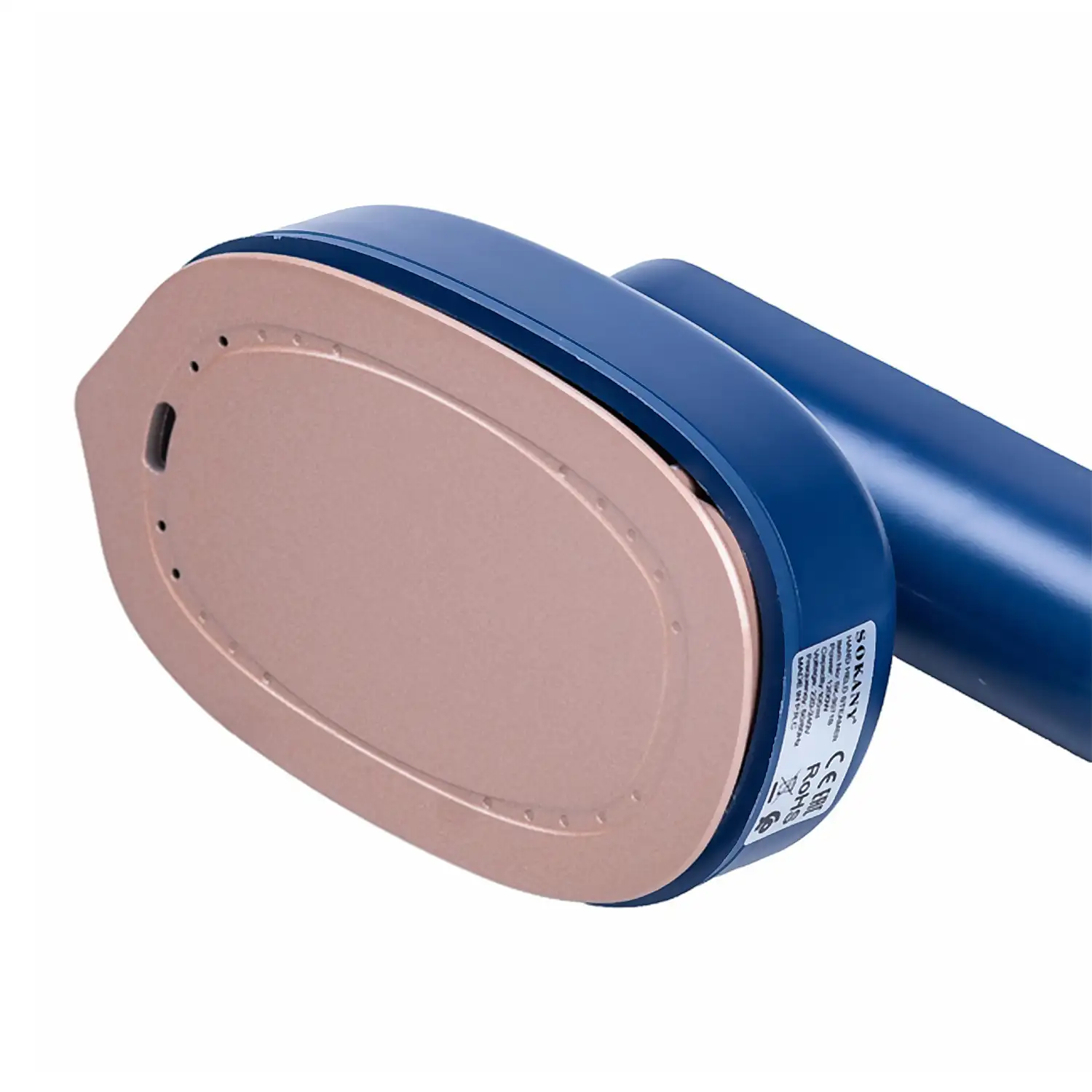 Mini plancha eléctrica portátil con sistema de vapor, depósito de 120ml.