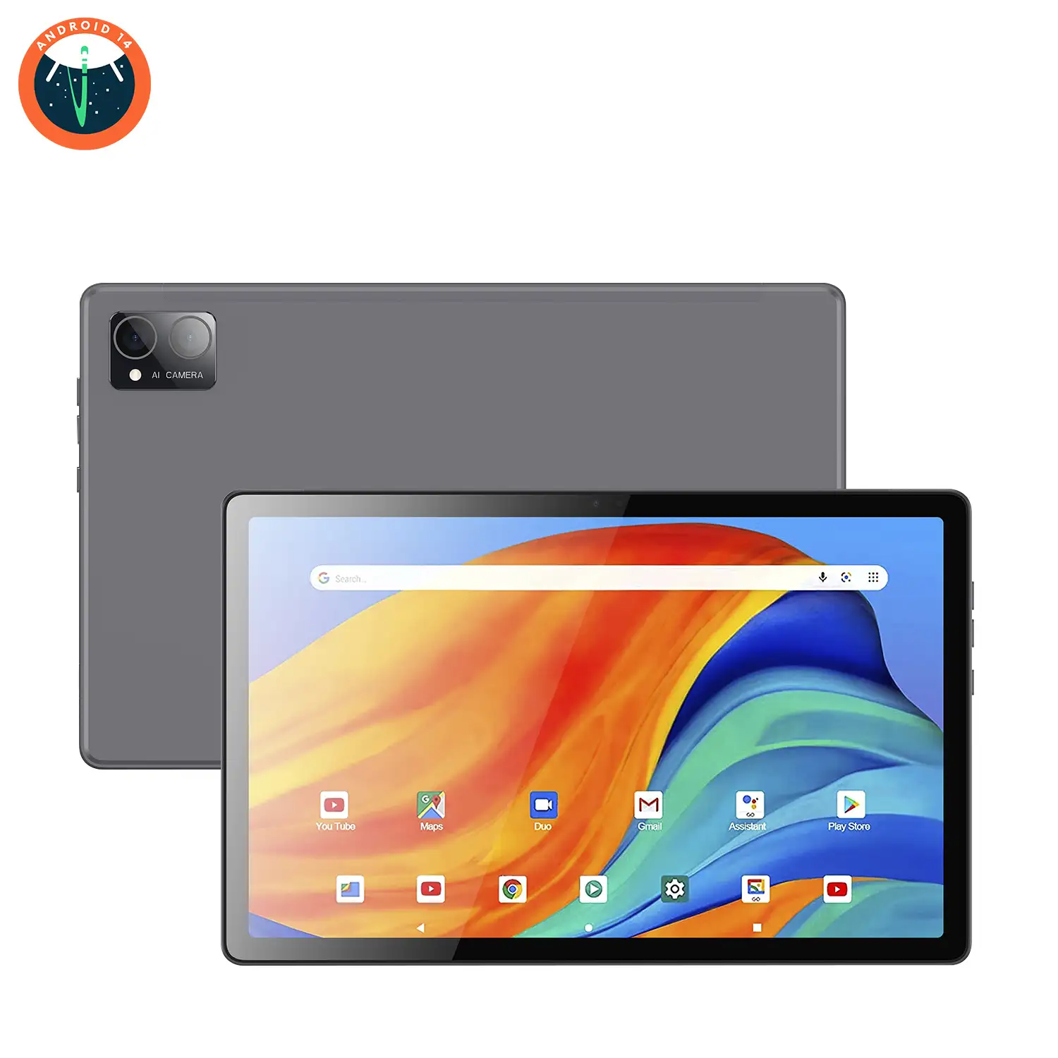 Tablet 4G WiFi. SO Android 14. Pantalla 10.95” 1900x1200px. UNISOC T616, Octa-core ARM-Cortex 6GB RAM + 128GB. Doble cámara 5 + 13mpx.