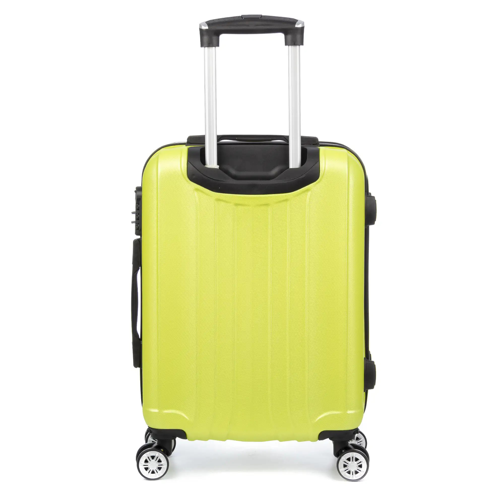 Maleta de cabina Trolley en material ligero de ABS de alta resistencia. Cerradura numérica, 4 ruedas dobles extraíbles y giratorias 360°. 57x38x20 cm