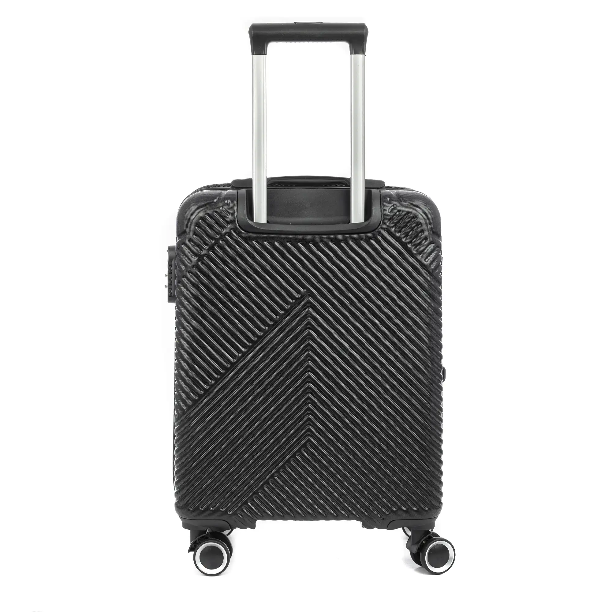 Juego de tres Maletas Trolley extensible, en material ligero ABS de alta resistencia. Cerradura numérica, 4 ruedas dobles giratorias 360°.