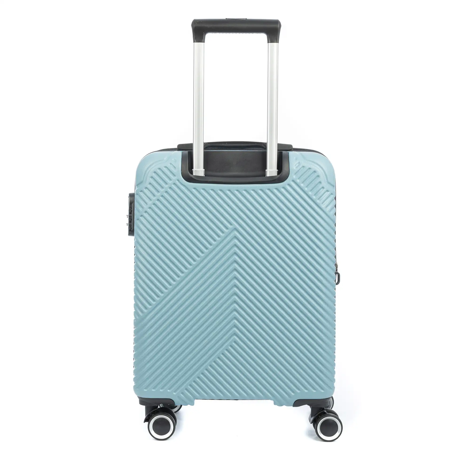 Juego de tres Maletas Trolley extensible, en material ligero ABS de alta resistencia. Cerradura numérica, 4 ruedas dobles giratorias 360°.