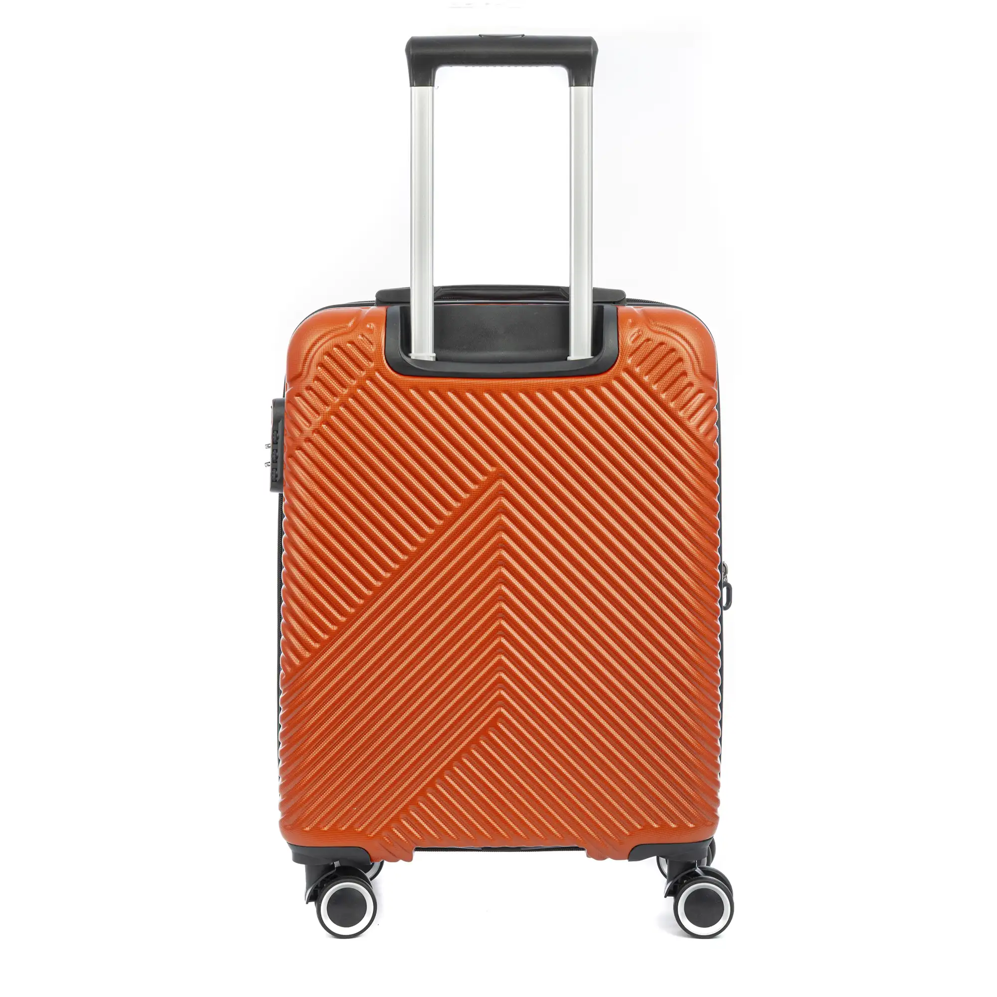 Juego de tres Maletas Trolley extensible, en material ligero ABS de alta resistencia. Cerradura numérica, 4 ruedas dobles giratorias 360°.