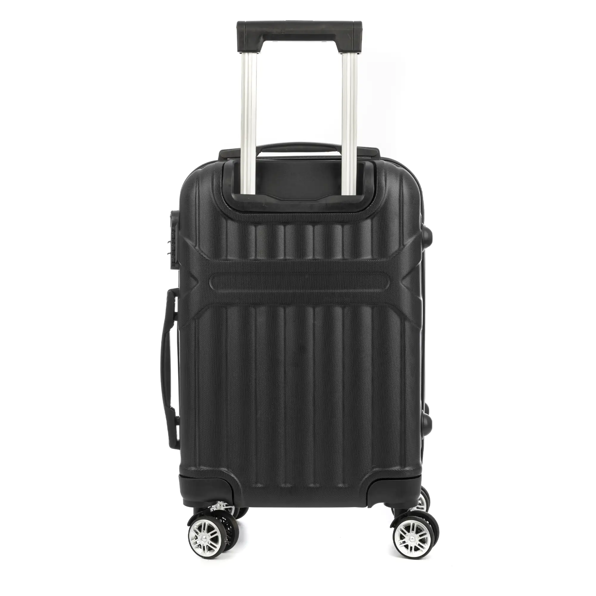Maleta gran volumen trolley rígida ultraligera, de ABS de alta resistencia con esquinas reforzadas. Cerradura numérica y 4 ruedas dobles giratorias 360°. 76x50x29 cm.