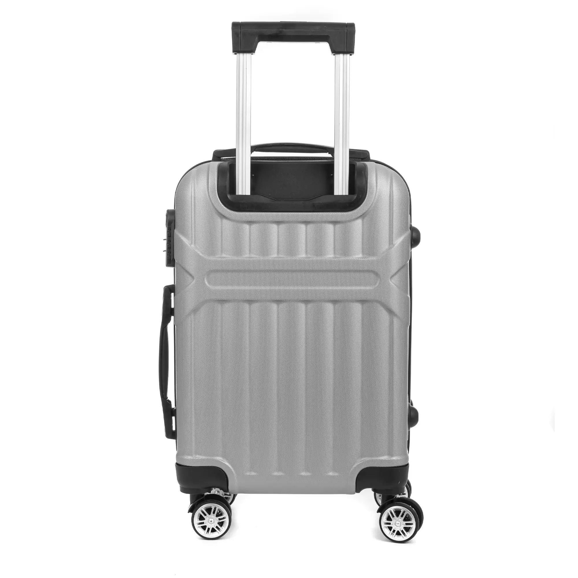 Maleta gran volumen trolley rígida ultraligera, de ABS de alta resistencia con esquinas reforzadas. Cerradura numérica y 4 ruedas dobles giratorias 360°. 76x50x29 cm.