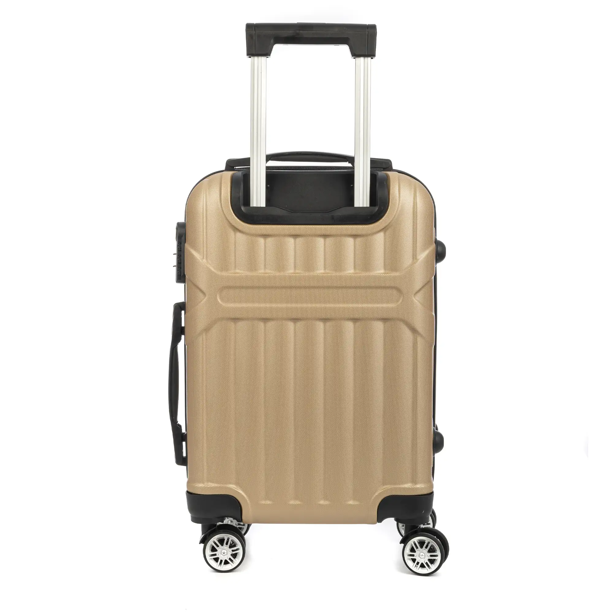 Juego de 3 maletas Trolley, en material ligero ABS de alta resistencia con esquinas reforzadas. Cerradura numérica y 4 ruedas dobles giratorias 360°.