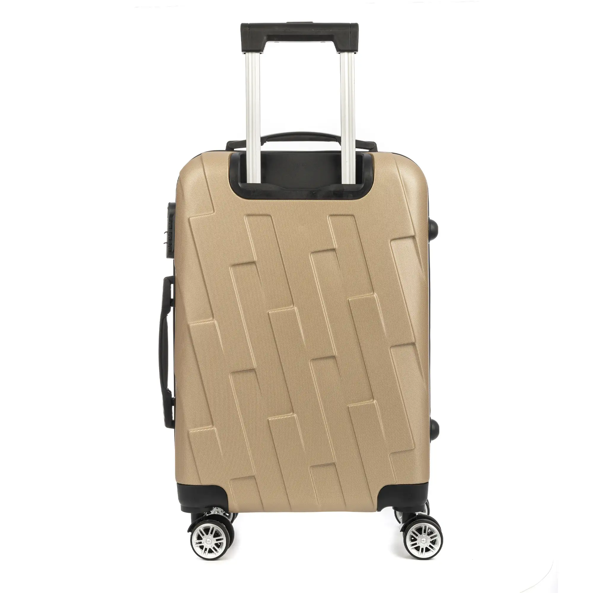 Juego de 3 maletas Trolley, en material ligero ABS de alta resistencia con esquinas reforzadas. Cerradura numérica y 4 ruedas dobles giratorias 360°.