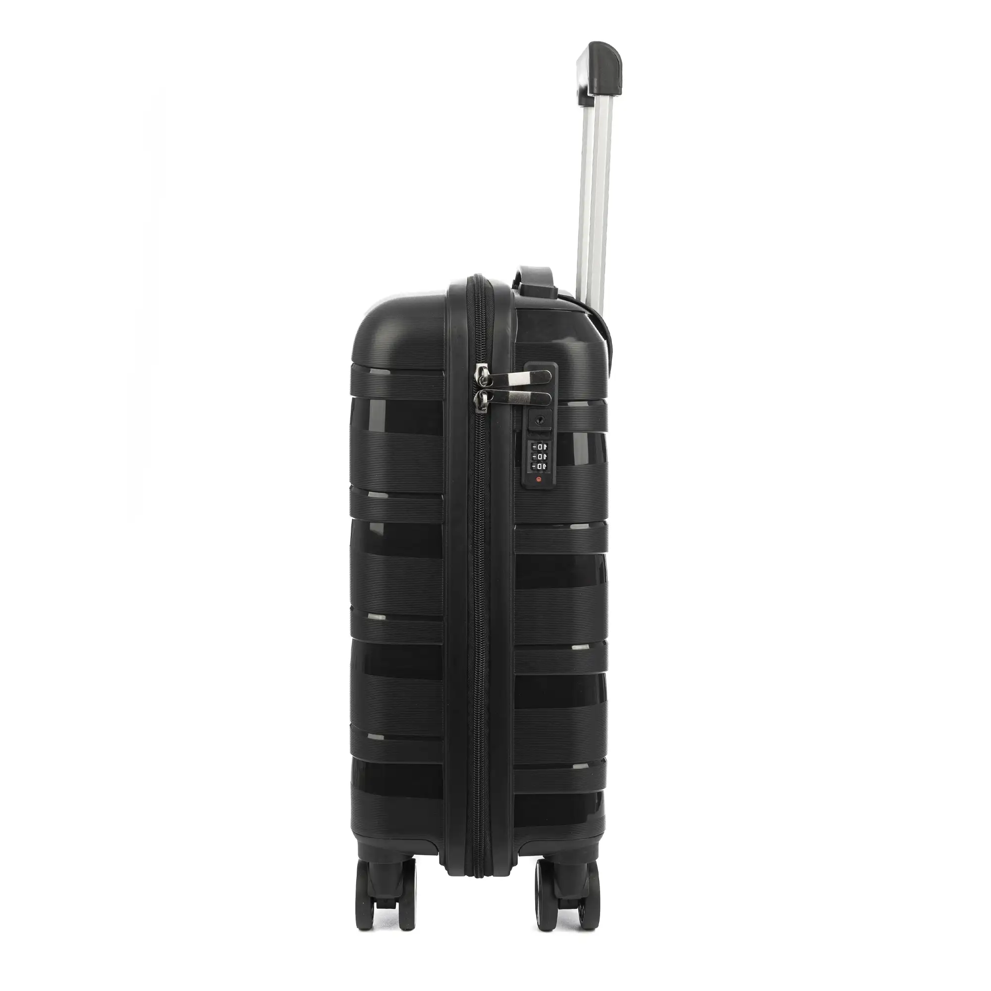 Maleta gran volumen trolley de PP resistente a la rotura. Cerradura TSA numérica, 4 ruedas dobles y giratorias 360°. 72x47x28 cm