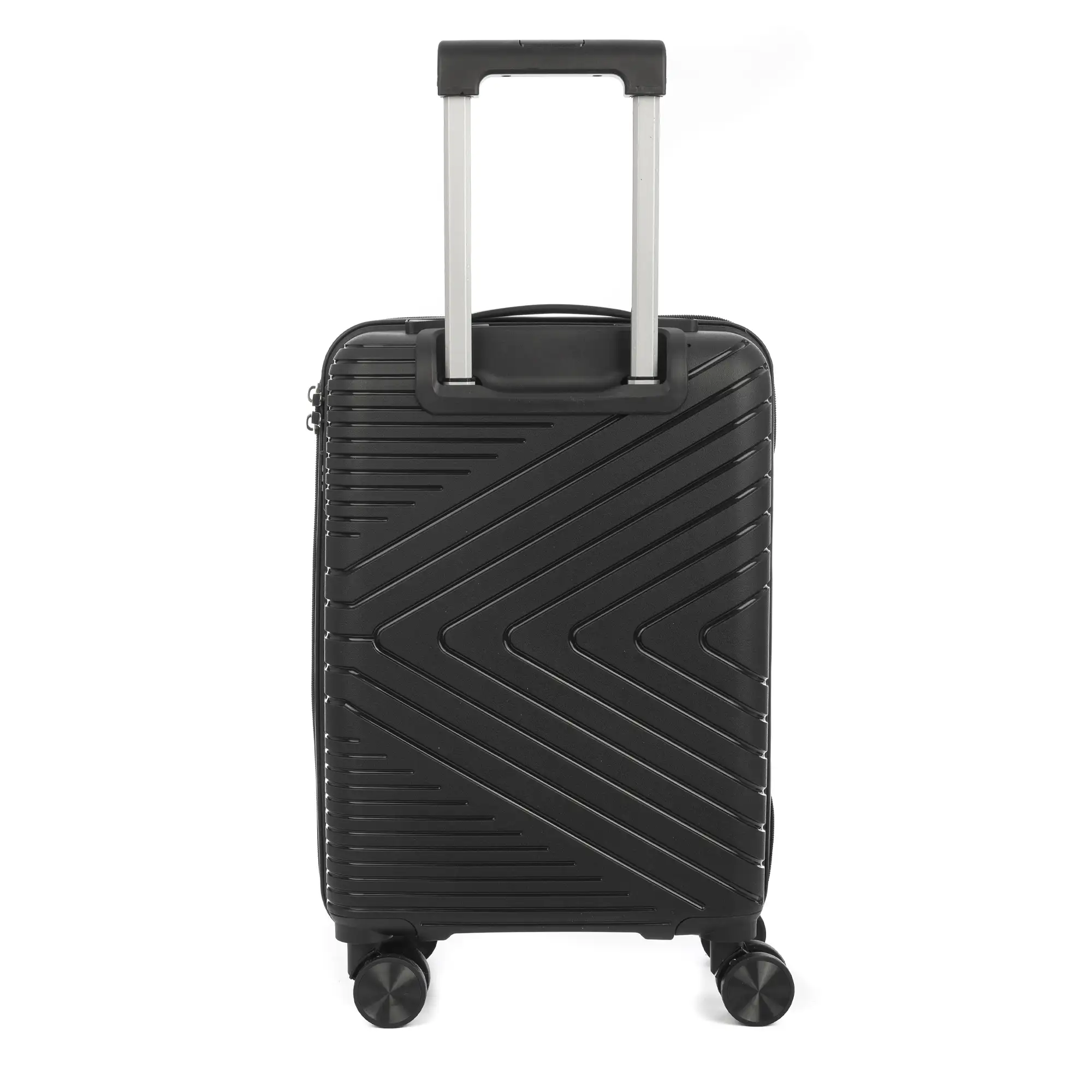 Maleta de cabina trolley de PP resistente a la rotura. Cerradura TSA numérica, 4 ruedas dobles y giratorias 360°. 56x36x22 cm.