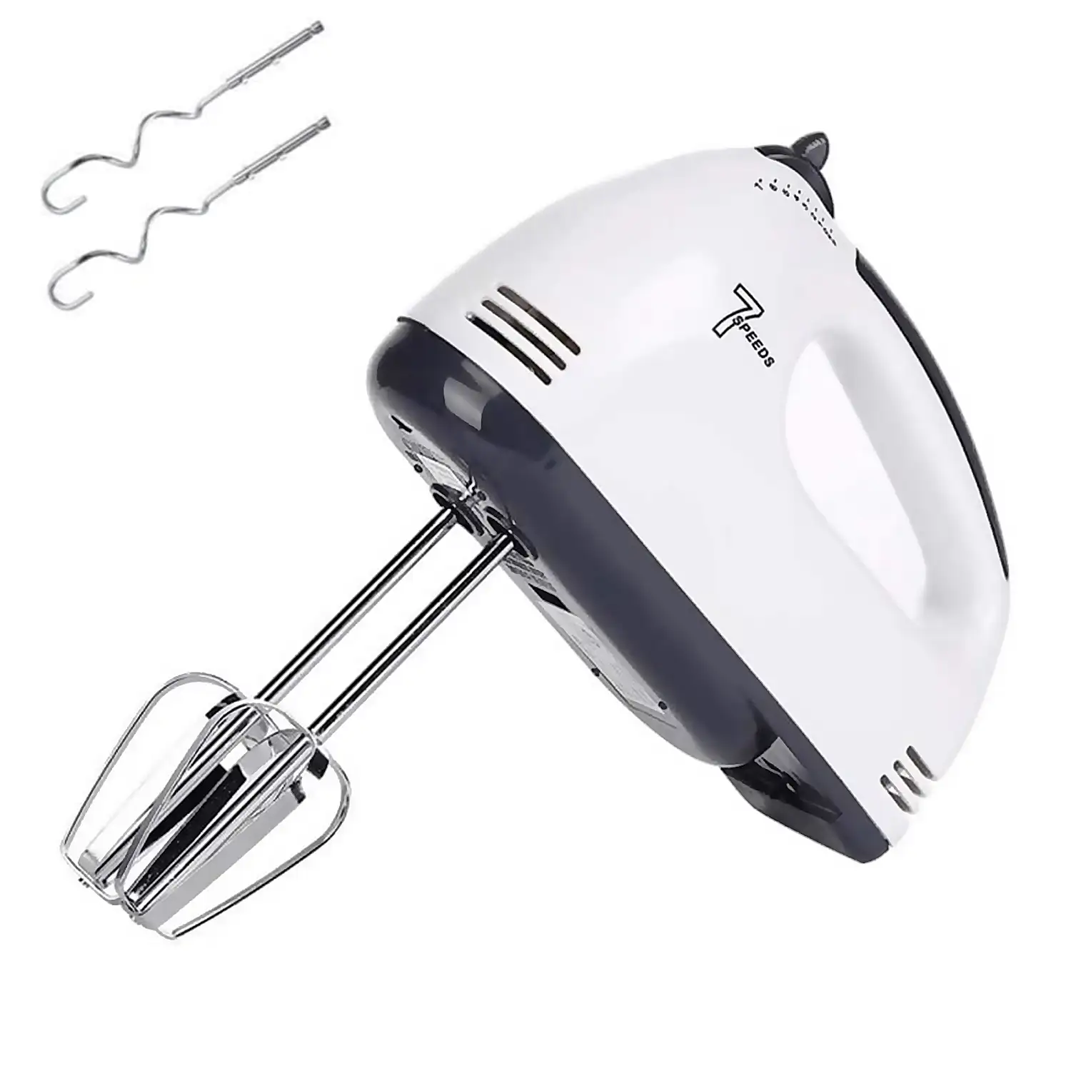 Doble batidora de mano con varillas de 260W, 7 velocidades y función de extracción turbo.