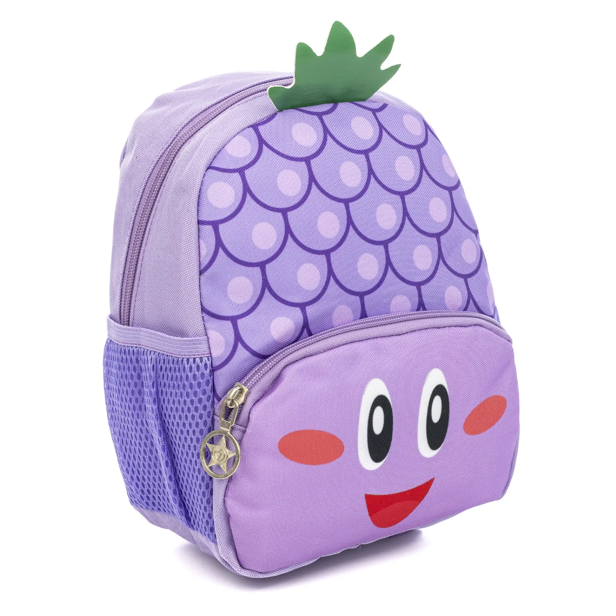 Mochila infantil con diseño de Uvas. Con hombreras acolchadas, transpirables y ajustables.