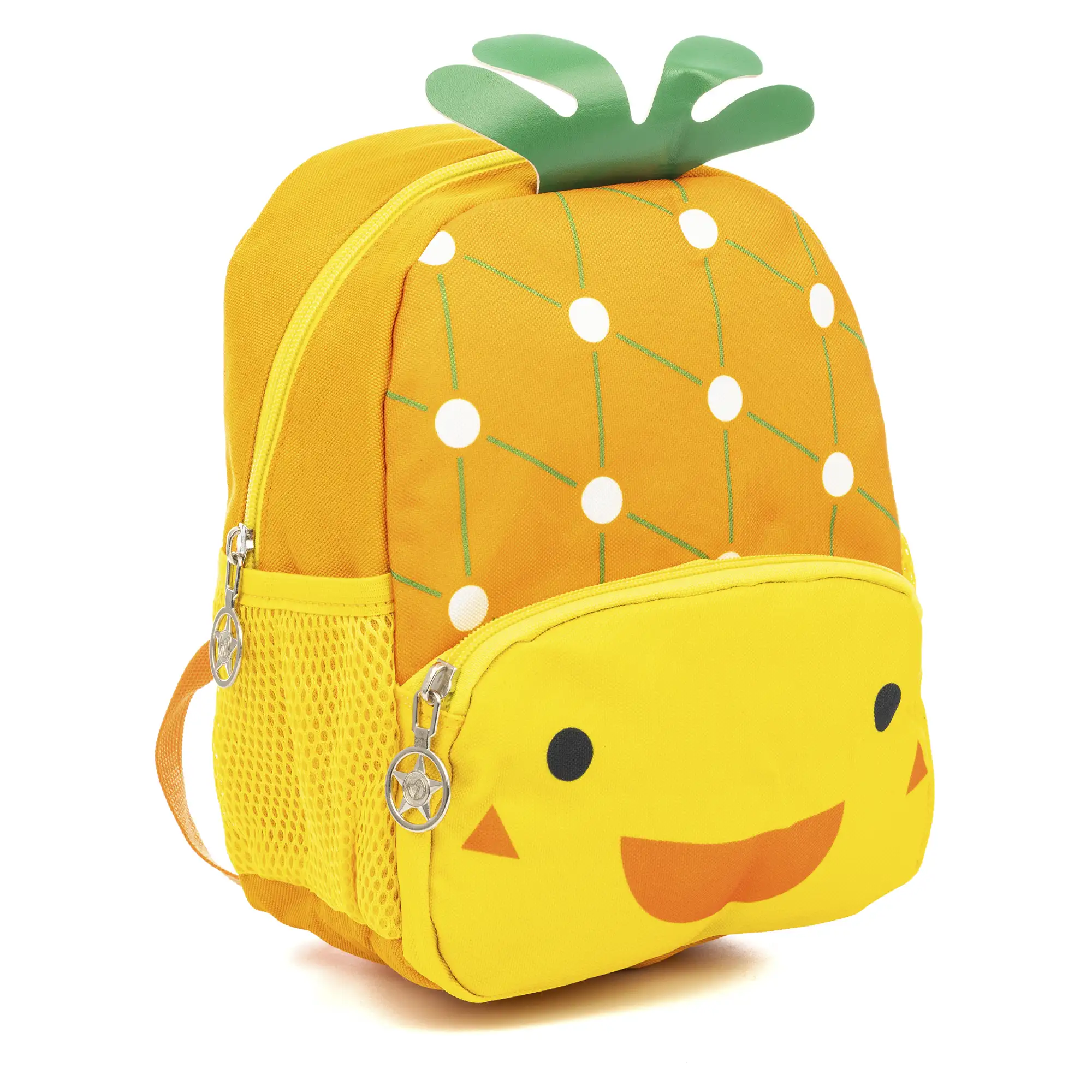 Mochila infantil con diseño de Piña. Con hombreras acolchadas, transpirables y ajustables.