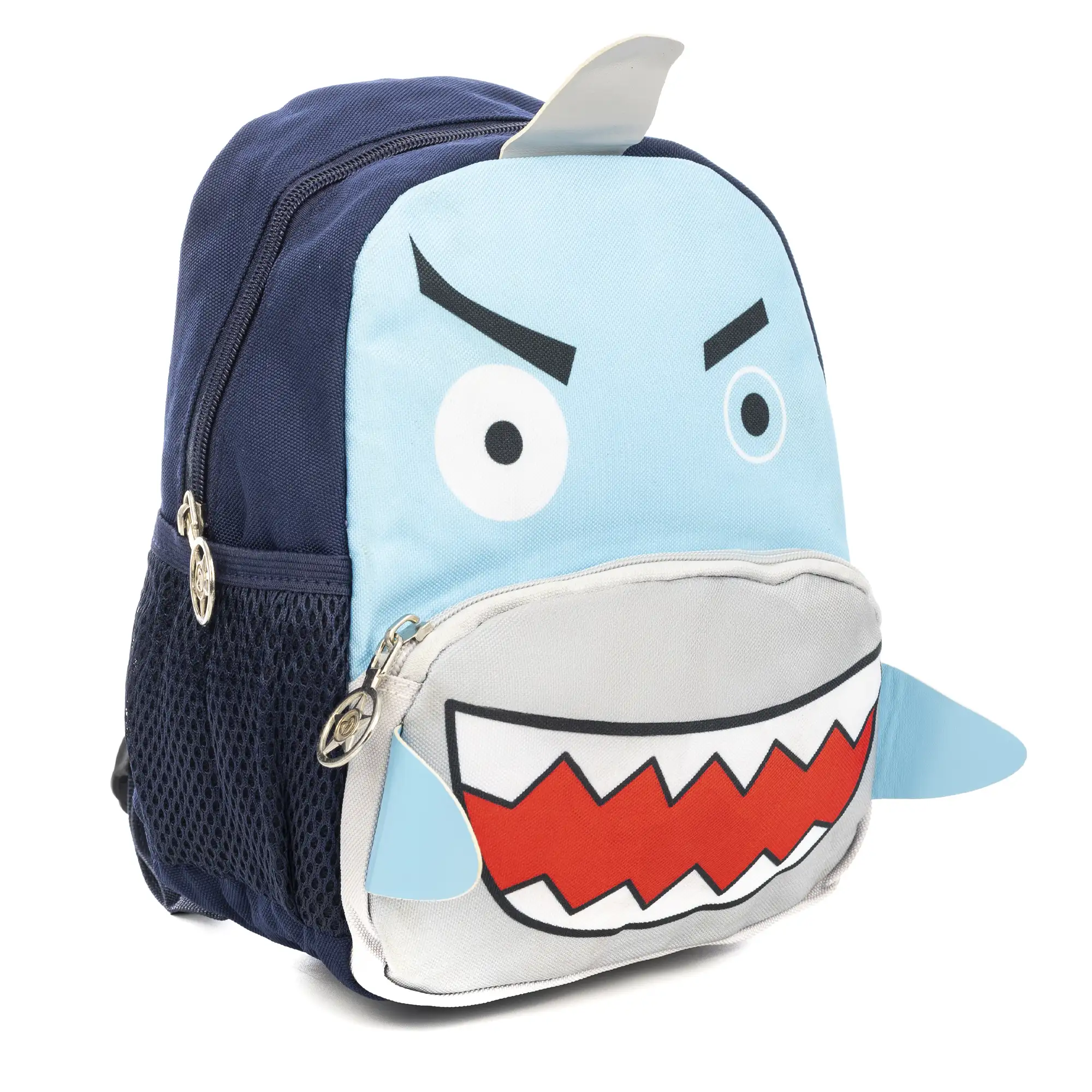 Mochila infantil con diseño de tiburón. Con hombreras acolchadas, transpirables y ajustables.