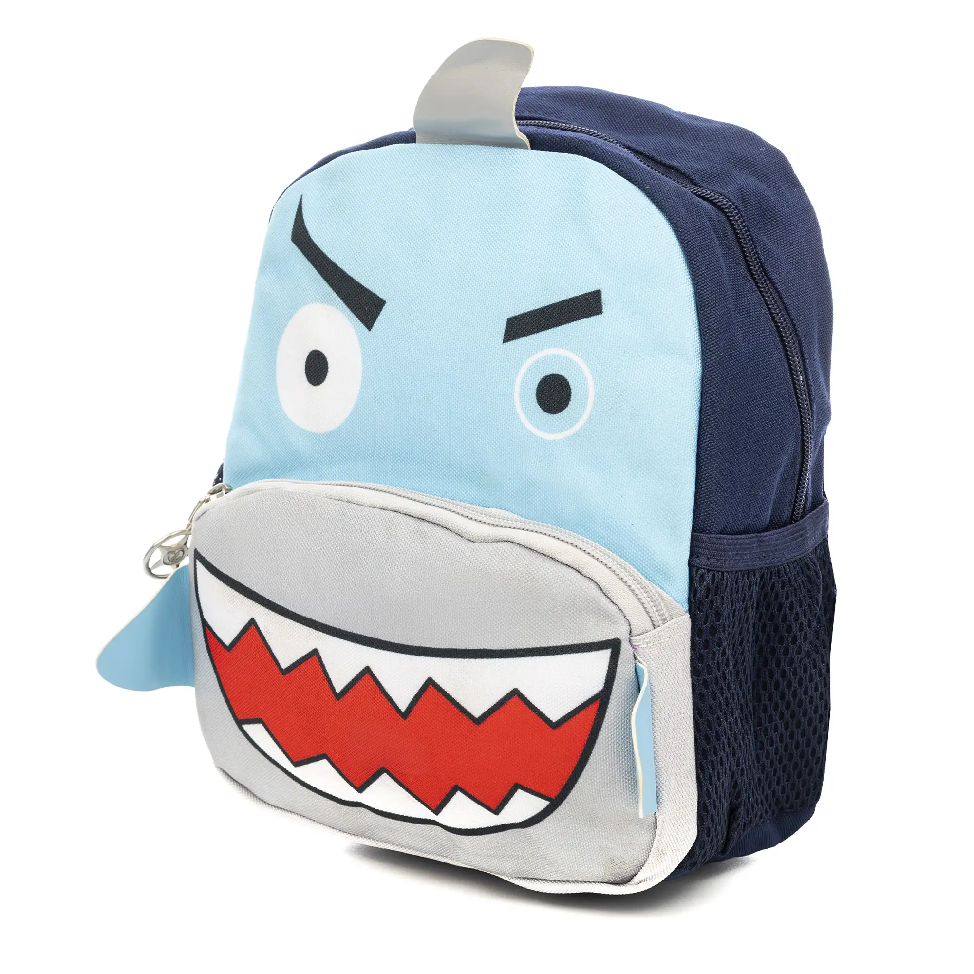 Mochila infantil con diseño de tiburón. Con hombreras acolchadas, transpirables y ajustables.