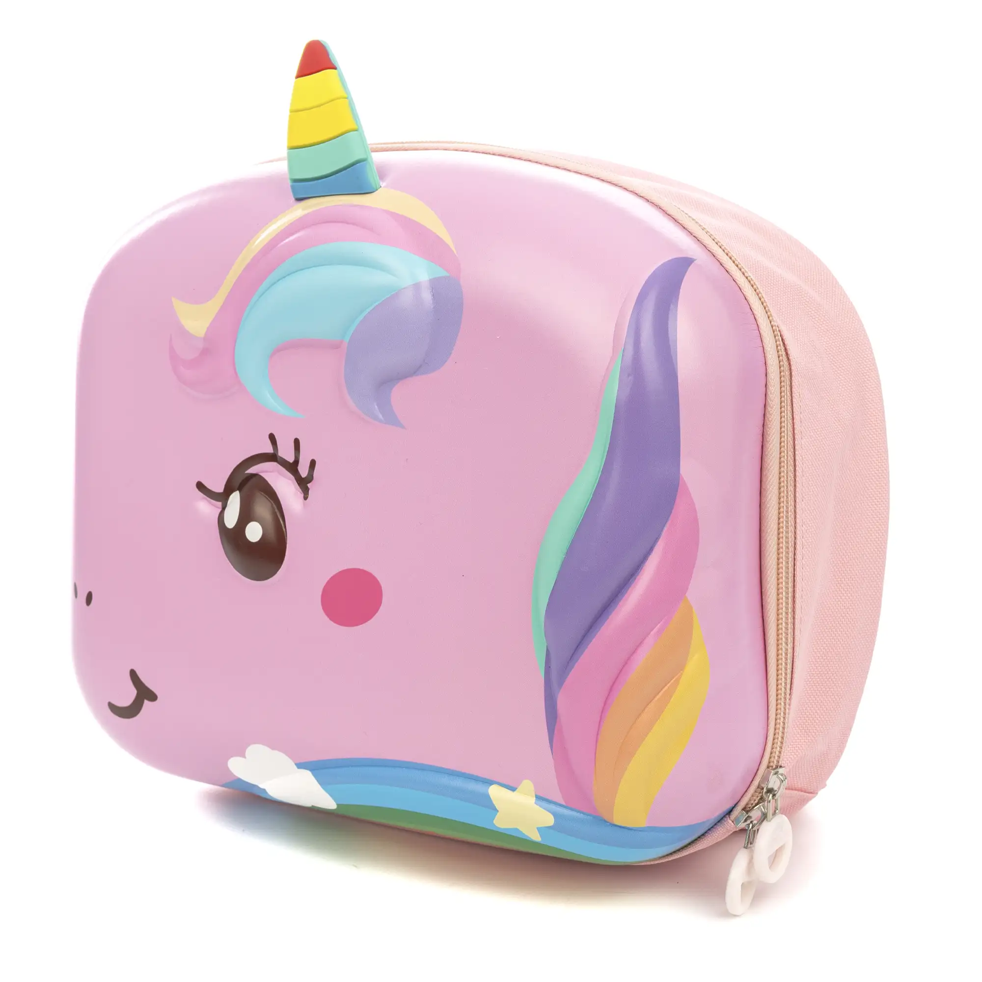 Mochila infantil con diseño de Unicornio. Con respaldo y hombreras acolchados, transpirables y ajustables.
