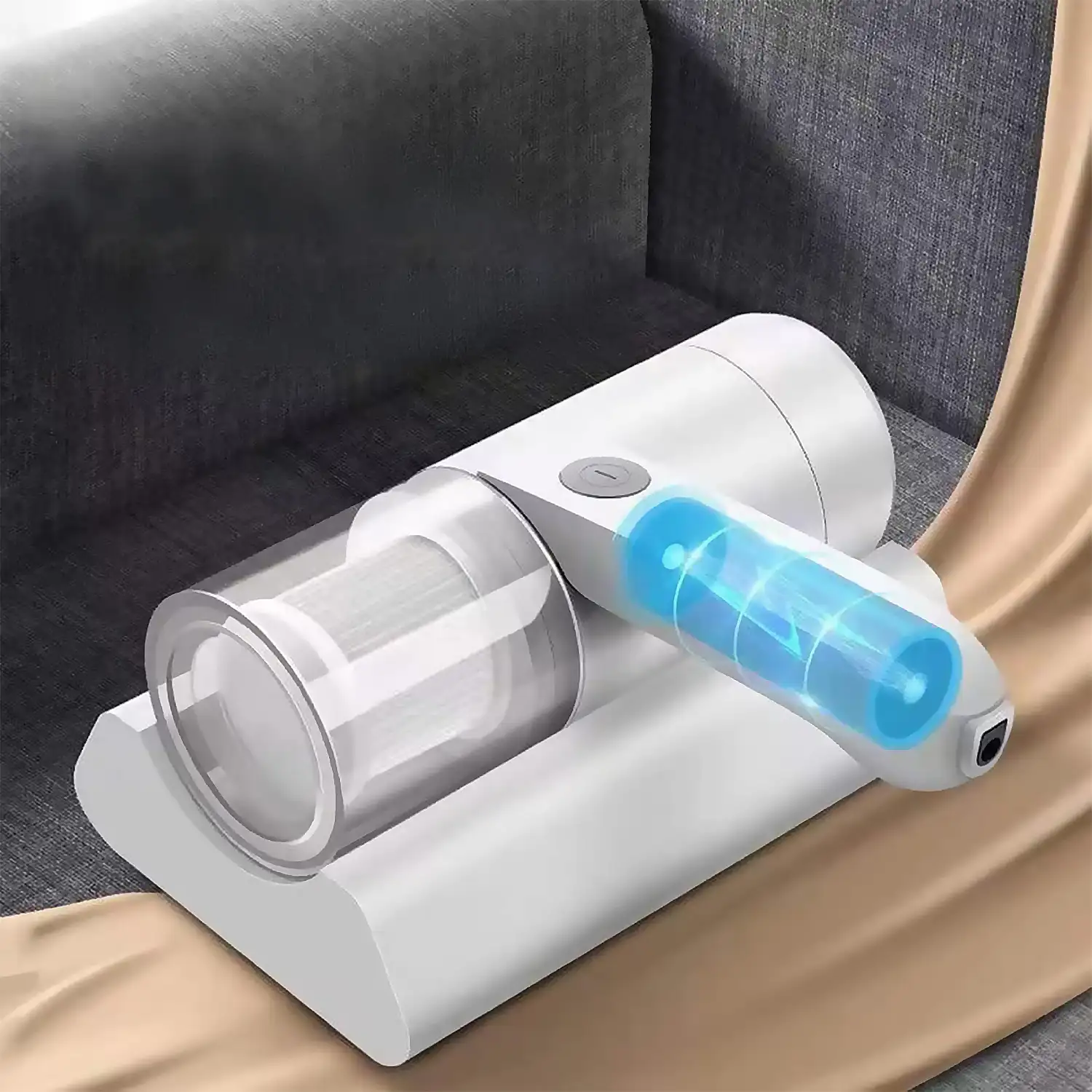 Aspirador de cama de mano, con luz UV e inalámbrico, elimine el polvo, los ácaros, el pelo de mascota, etc.