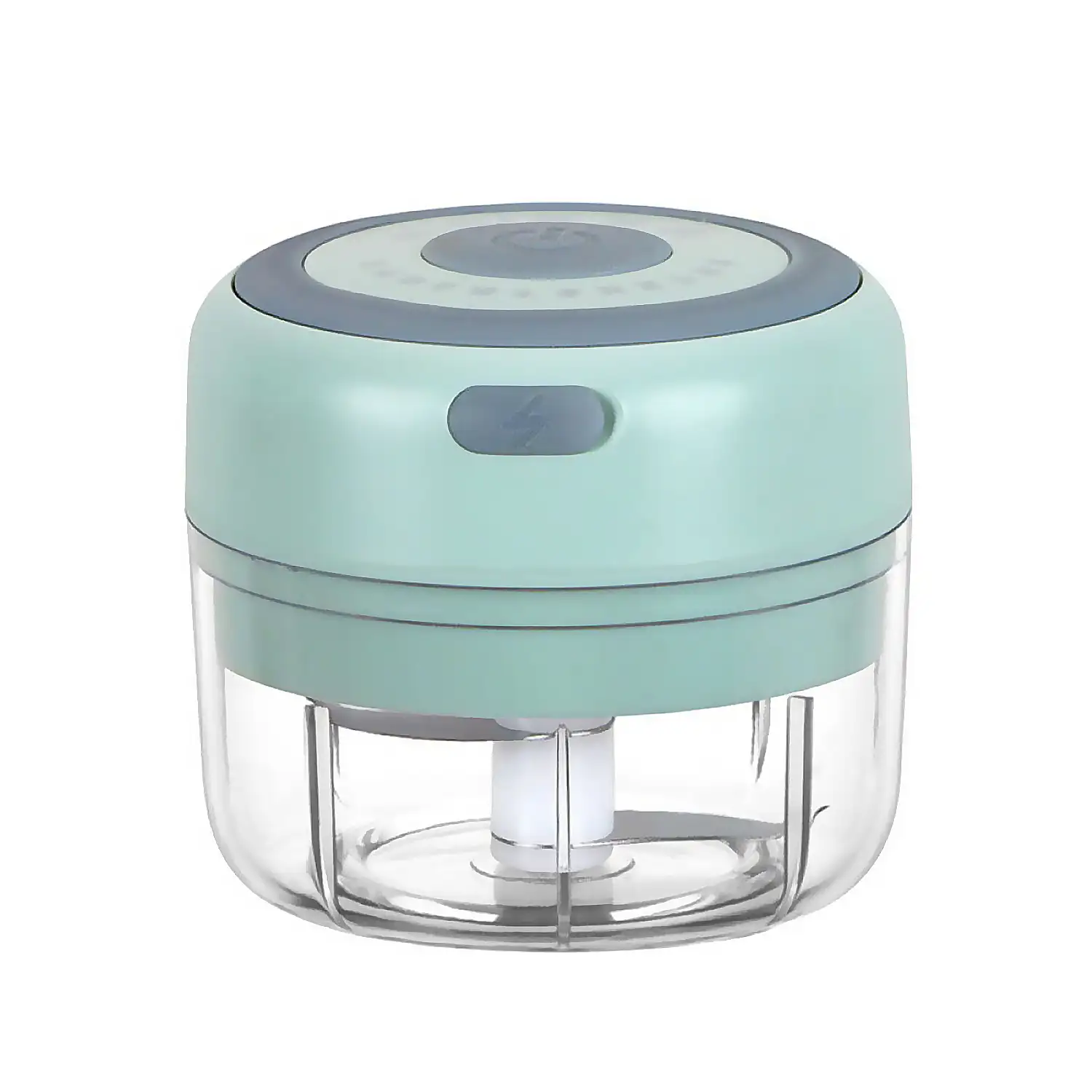 Picadora multiusos con cuchillas de acero inoxidable y 250ml de capacidad.